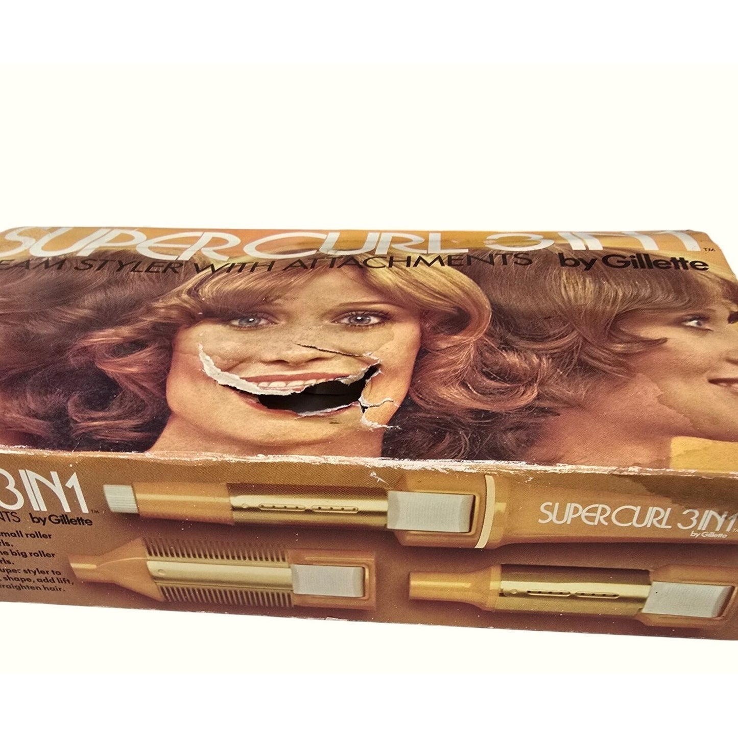 Gillette Supercurl 3 In 1 Steam Styler Hair Curler With Attachments