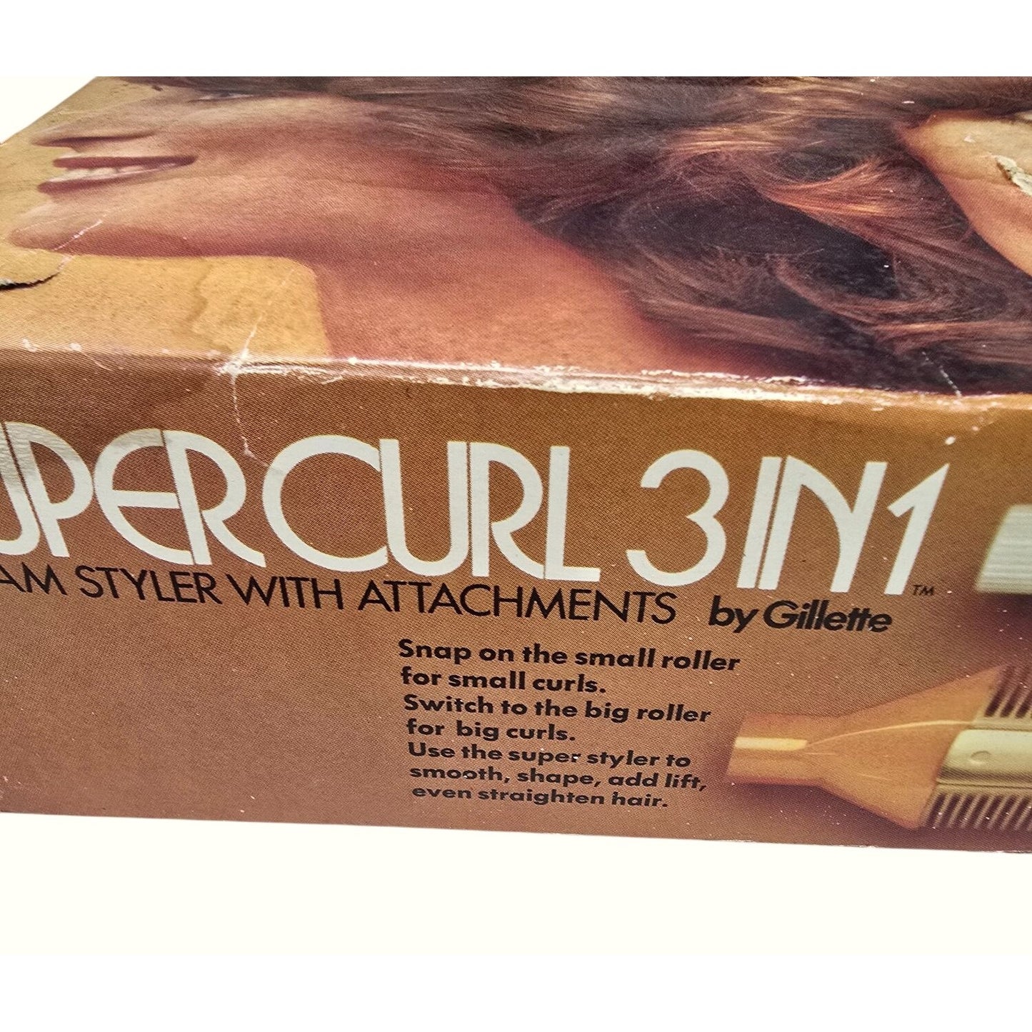 Gillette Supercurl 3 In 1 Steam Styler Hair Curler With Attachments