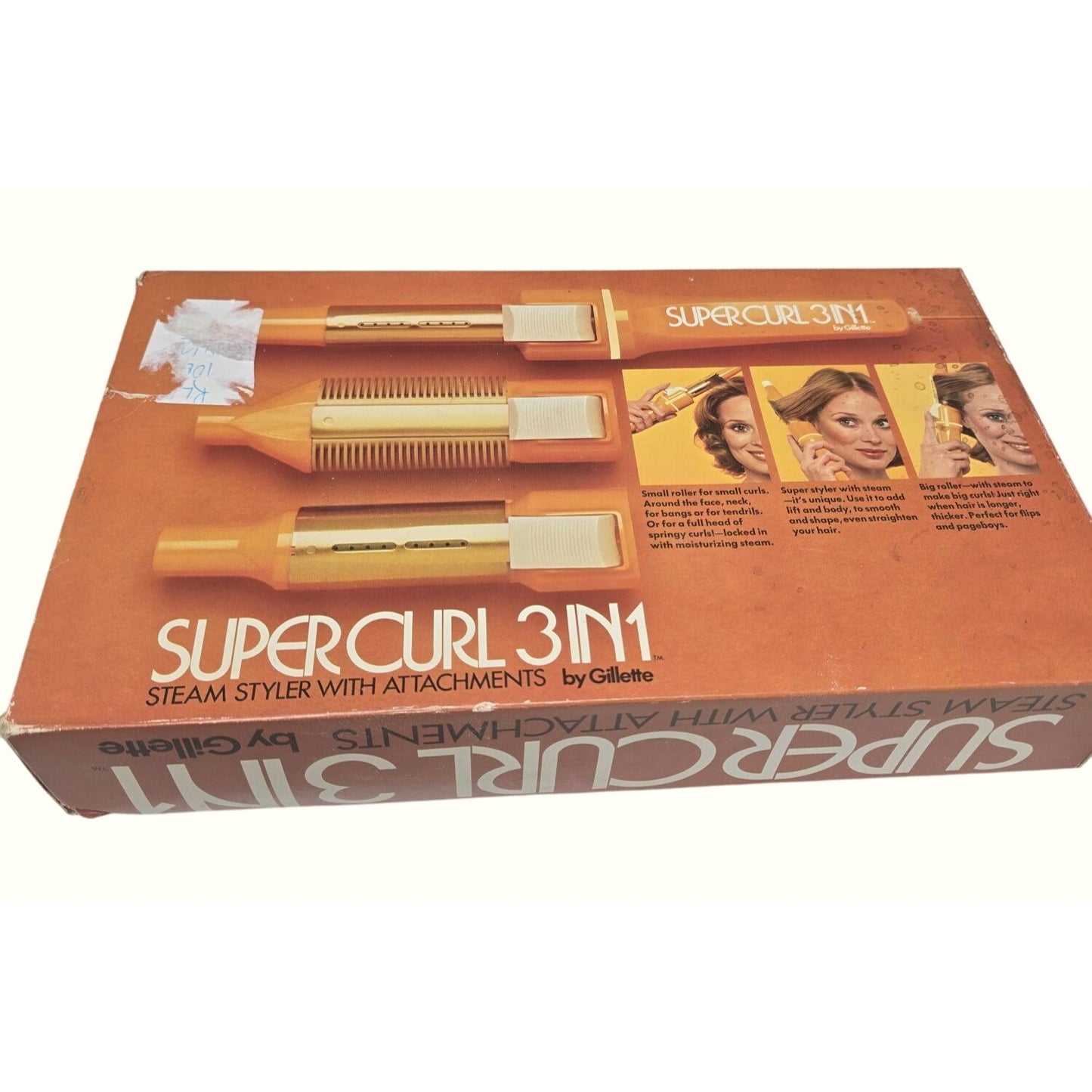 Gillette Supercurl 3 In 1 Steam Styler Hair Curler With Attachments