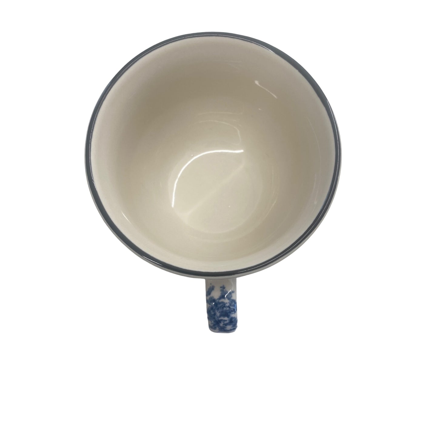 Folk Craft "Wolf" By Tienshan Mug 20 Oz Porcelain Blue & White Made In China