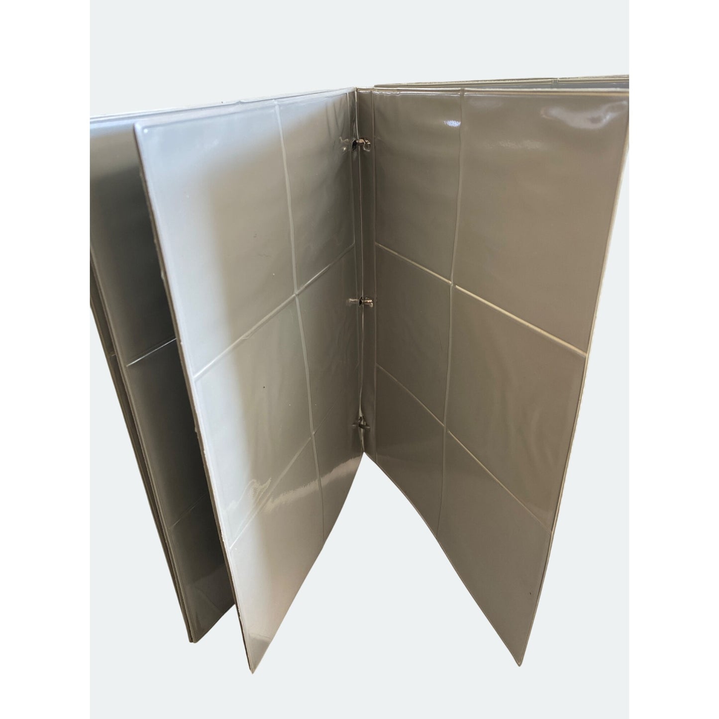 Vintage Green Photo Album Binder With Protective Sleeves For Collectibles Or Photos 3.5”x3.5”