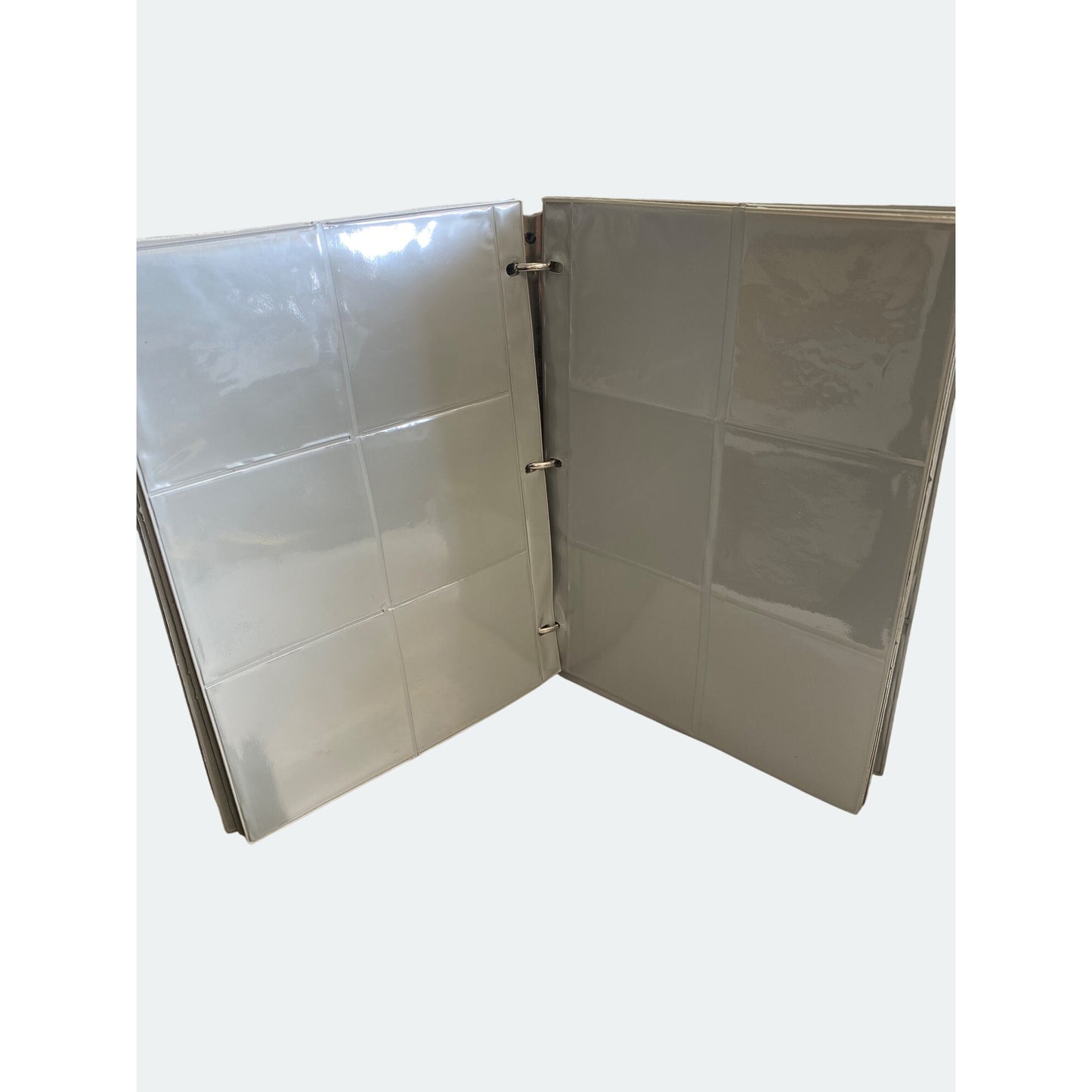 Vintage Green Photo Album Binder With Protective Sleeves For Collectibles Or Photos 3.5”x3.5”