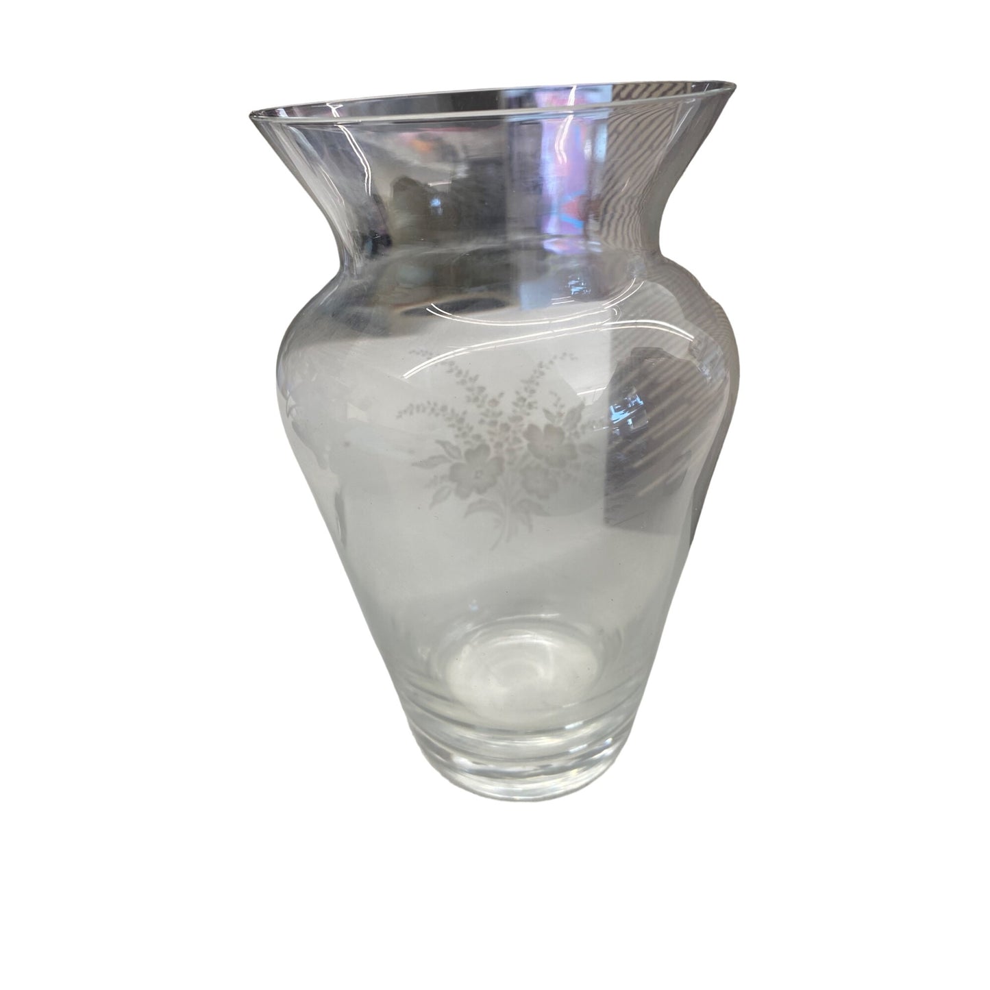 Avon Floral Bouquet Crystal Vase