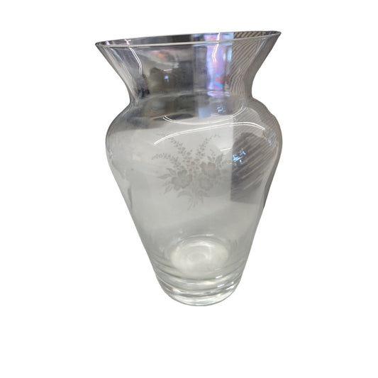 Avon Floral Bouquet Crystal Vase