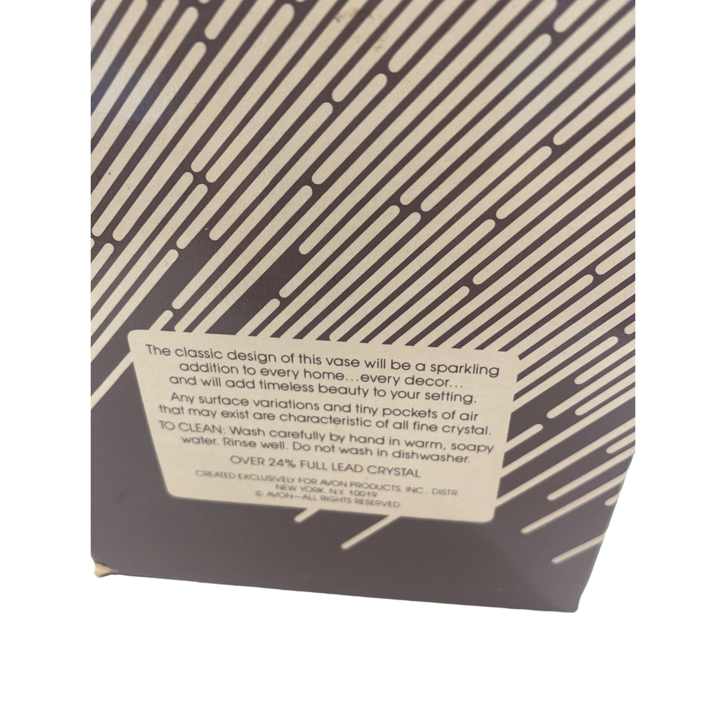 Avon Floral Bouquet Crystal Vase