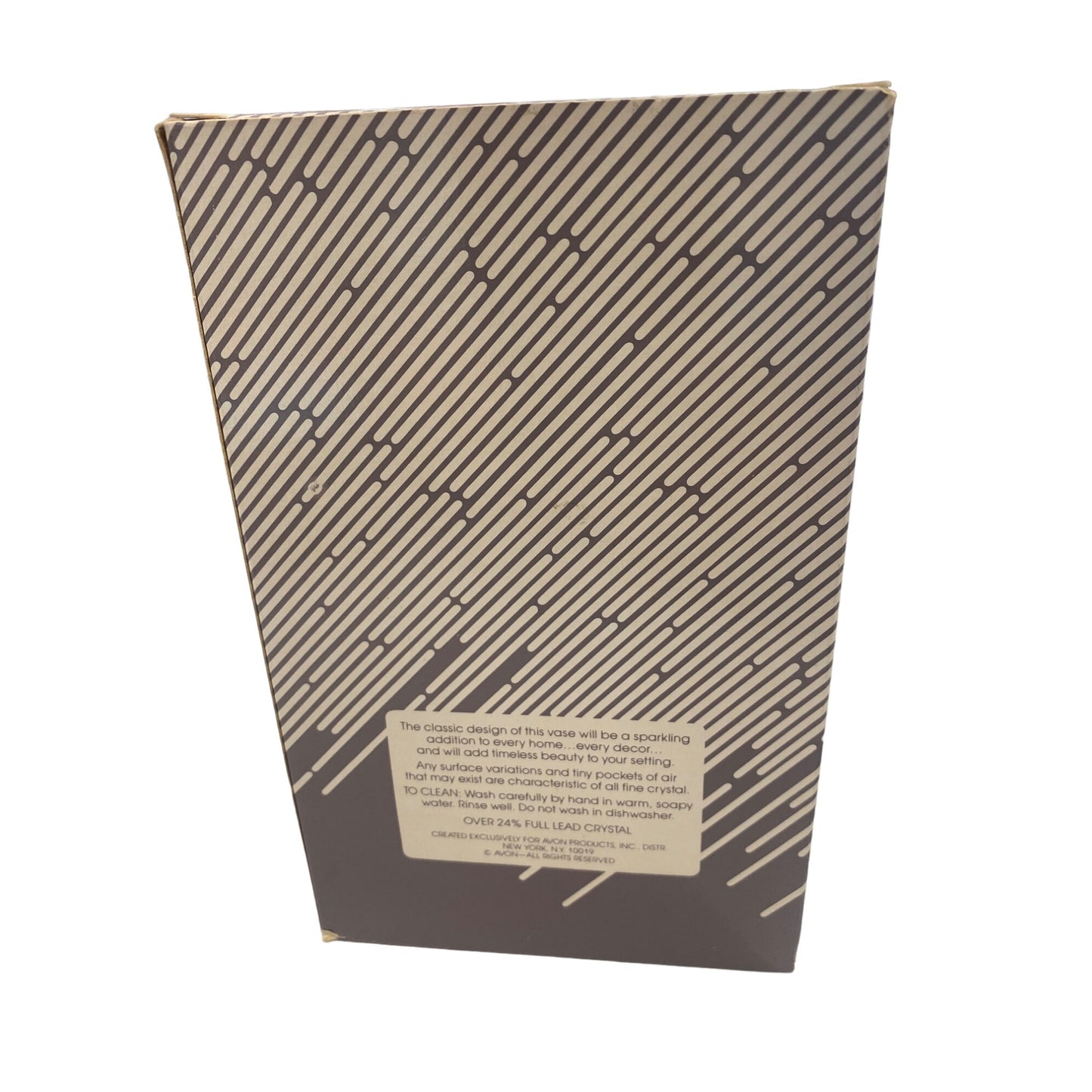 Avon Floral Bouquet Crystal Vase