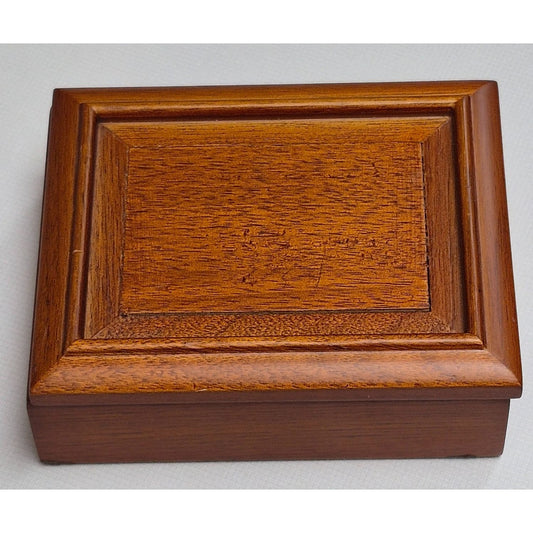Vintage Velvet Lined Wood Trinket Box