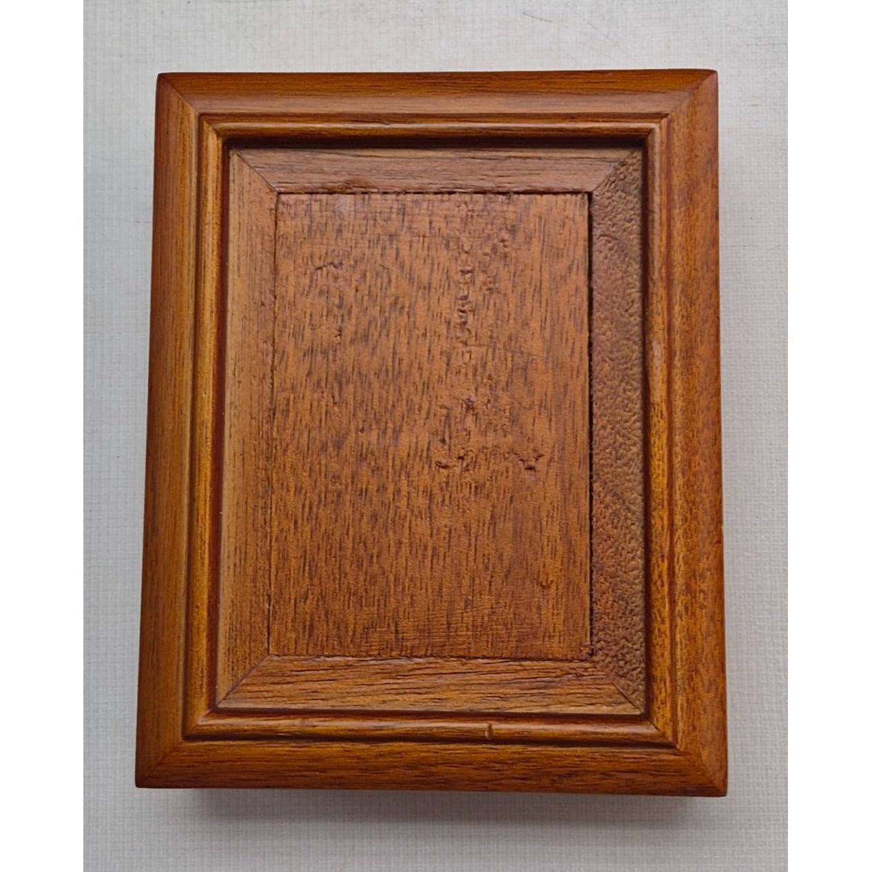 Vintage Velvet Lined Wood Trinket Box