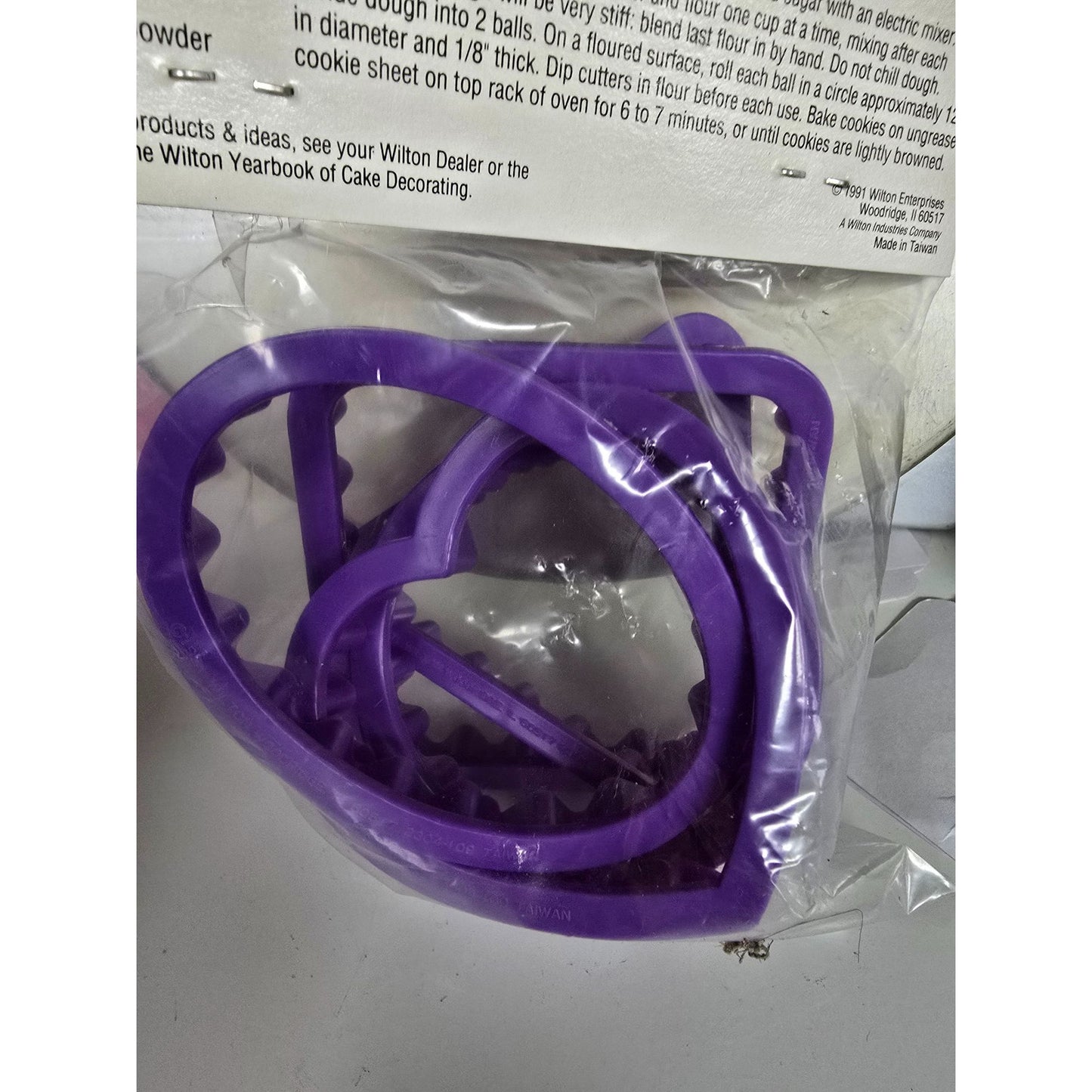 Wilton Crinkle Shapes Cookie Cutters Set Of 5 Purple Dishwasher Safe Plastic