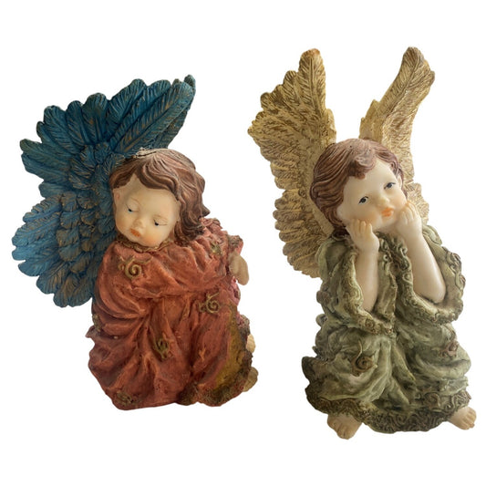 Vintage Angel Figurines Set Of 2