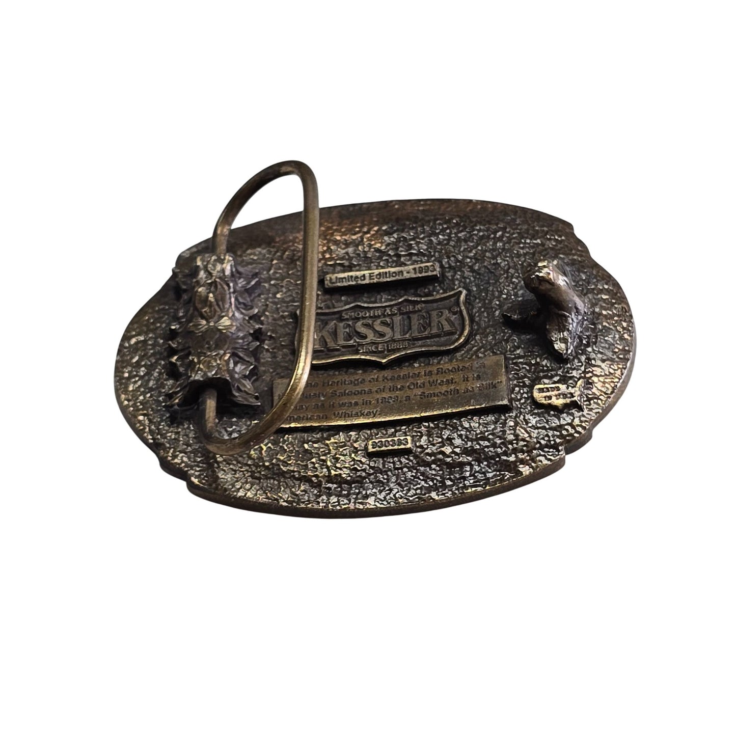 Kessler Whiskey Brass Belt Buckle LE 1993 Spirit Of Wisconsin