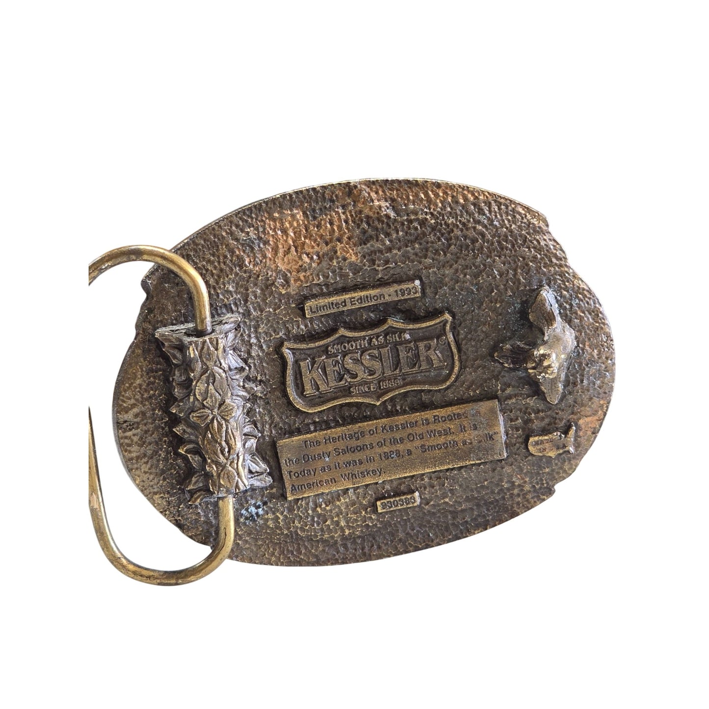 Kessler Whiskey Brass Belt Buckle LE 1993 Spirit Of Wisconsin