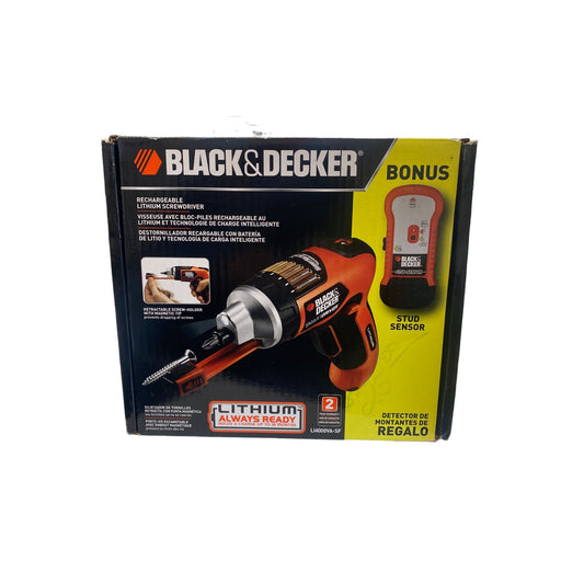 Black & Decker Lithium Rechargeable Screwdriver With Stud Sensor SmartSelect Technology 3.6V Compact & Lightweight Model L4000VA-SF
