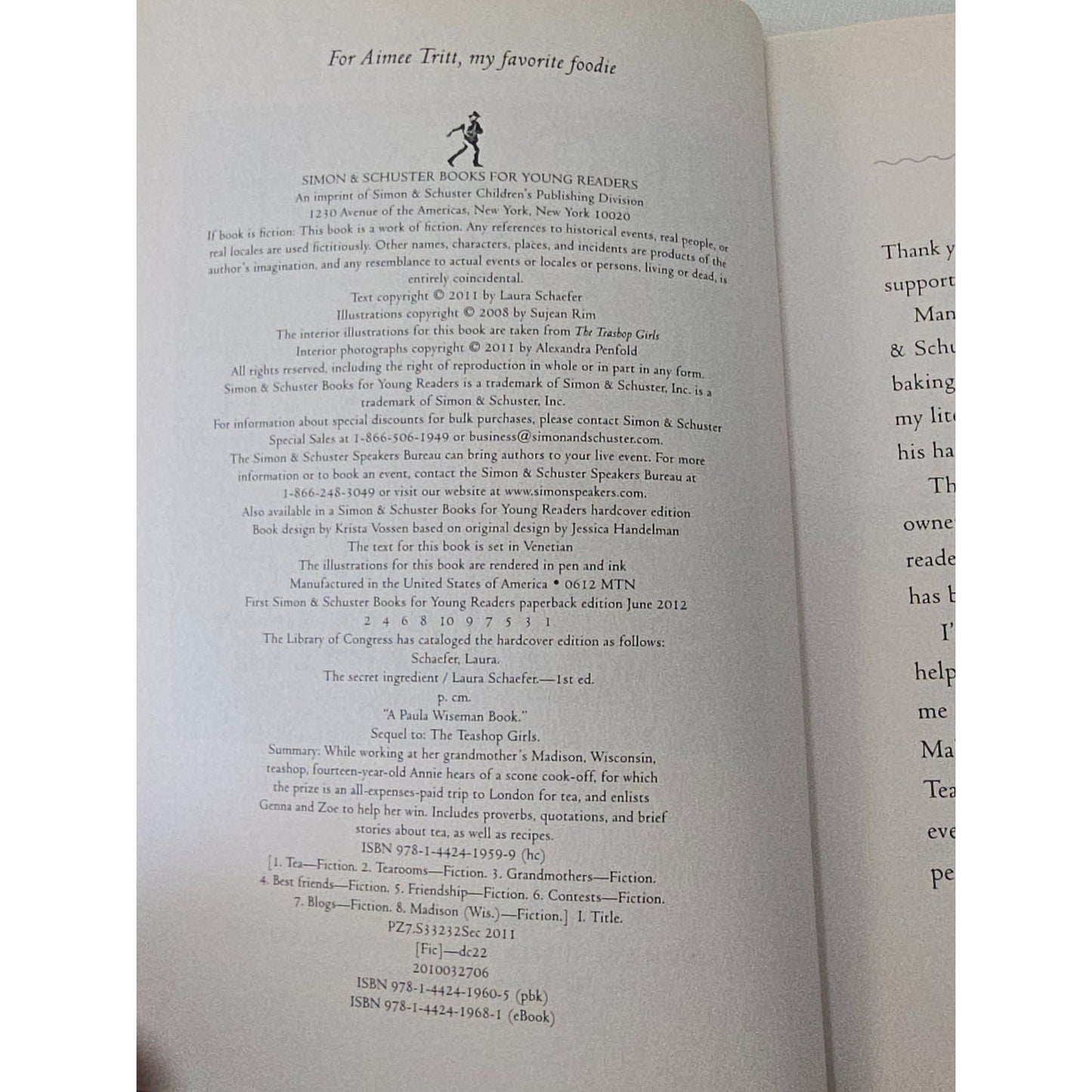 The Secret Ingredient By Laura Schaefer