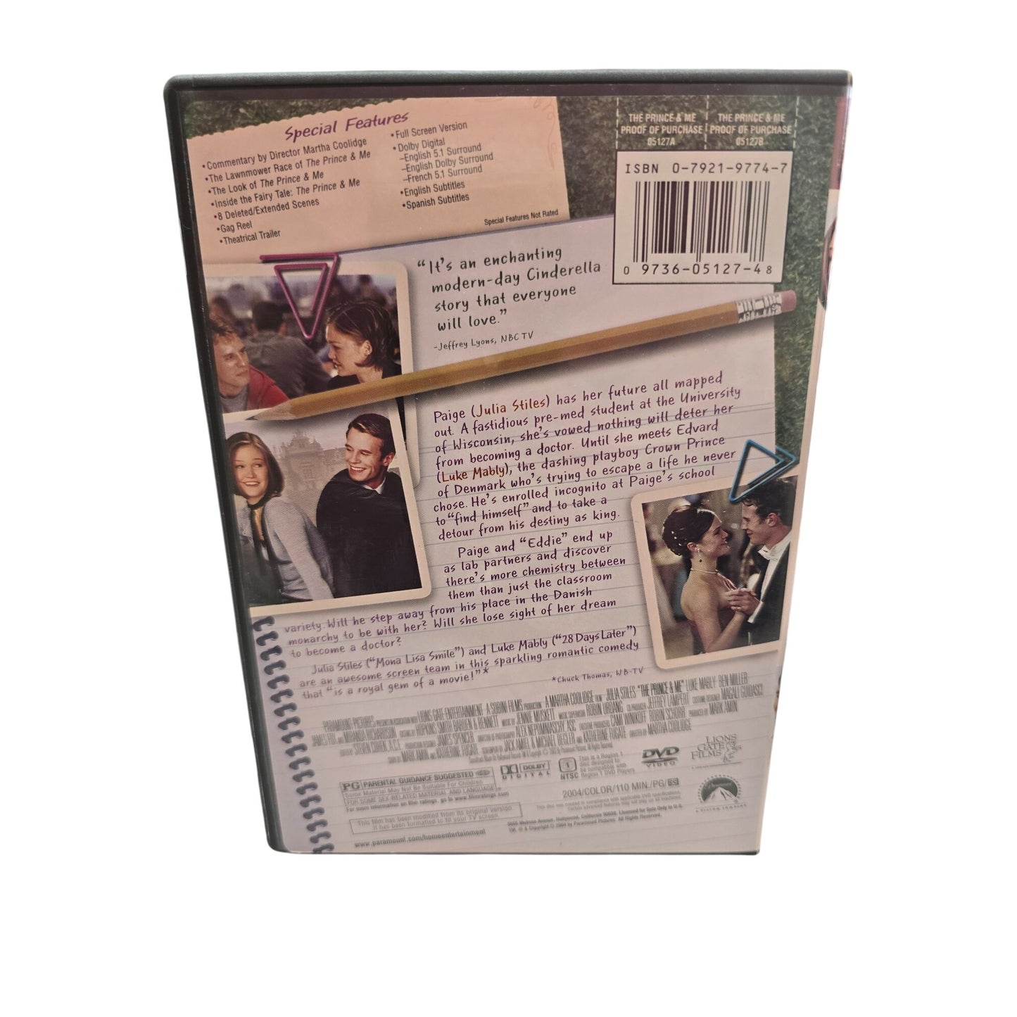 The Prince & Me Special Collectors Edition DVD Julia Stiles Romantic Comedy