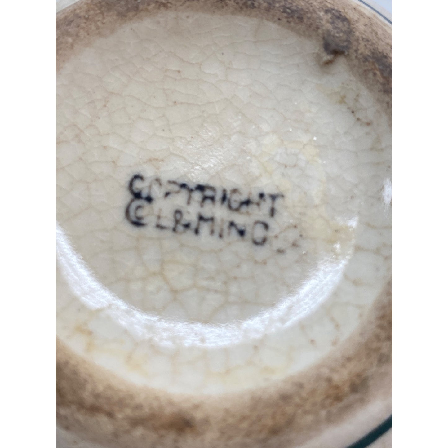 Vintage Oil Ceramic Pitcher With Lid & Hand-Painted Dancing Dutch Figures