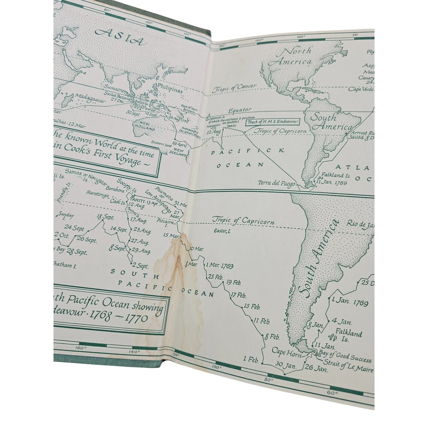 Captain Cook And The South Pacific  Book By John Gwyther 1954 Edition Illustrated