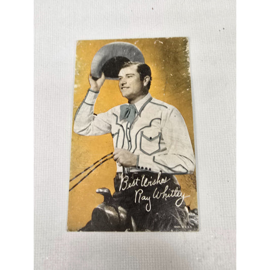 Vintage Ray Whitley Autographed Postcard Western Cowboy Theme