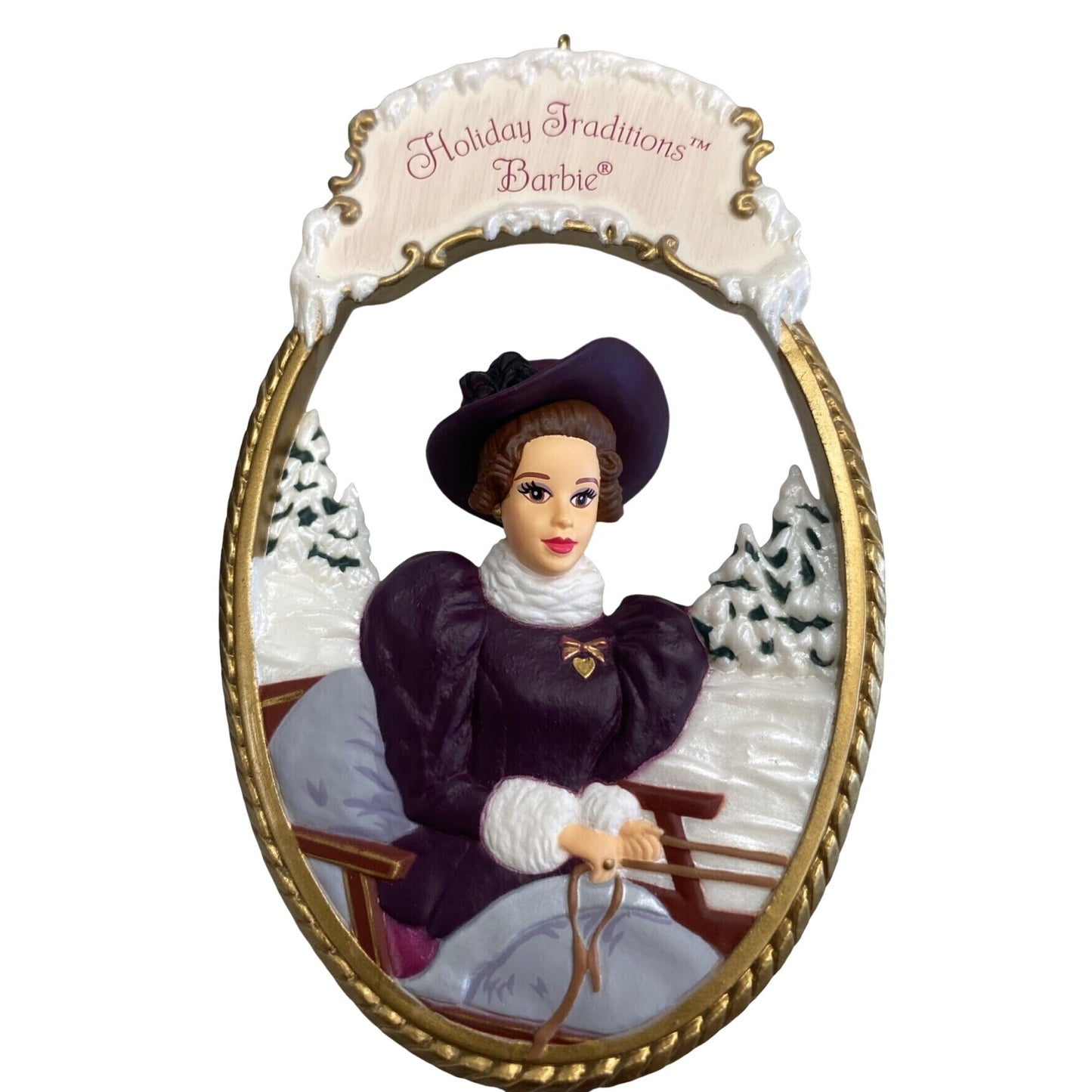 Hallmark 1997 Holiday Traditions Barbie Collectible Keepsake Ornament