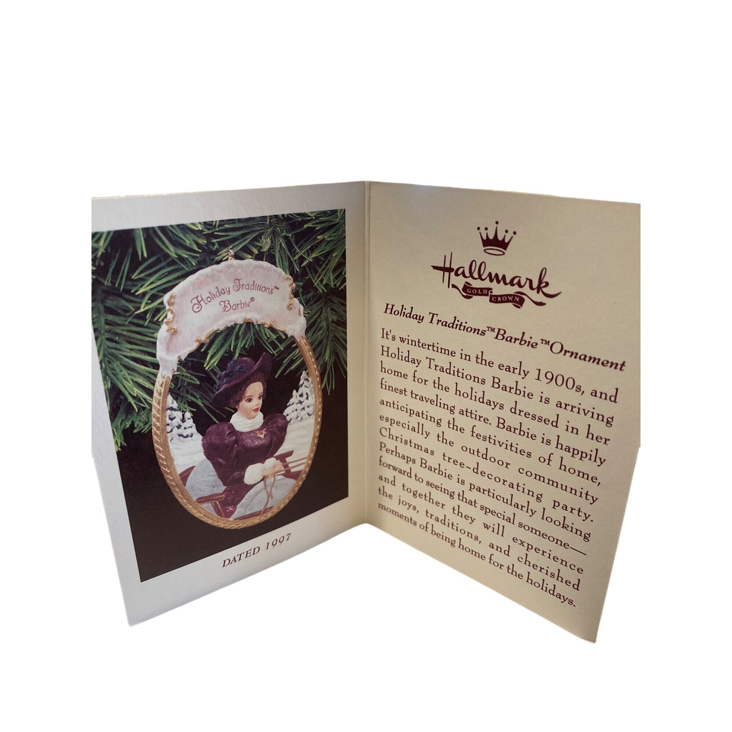 Hallmark 1997 Holiday Traditions Barbie Collectible Keepsake Ornament