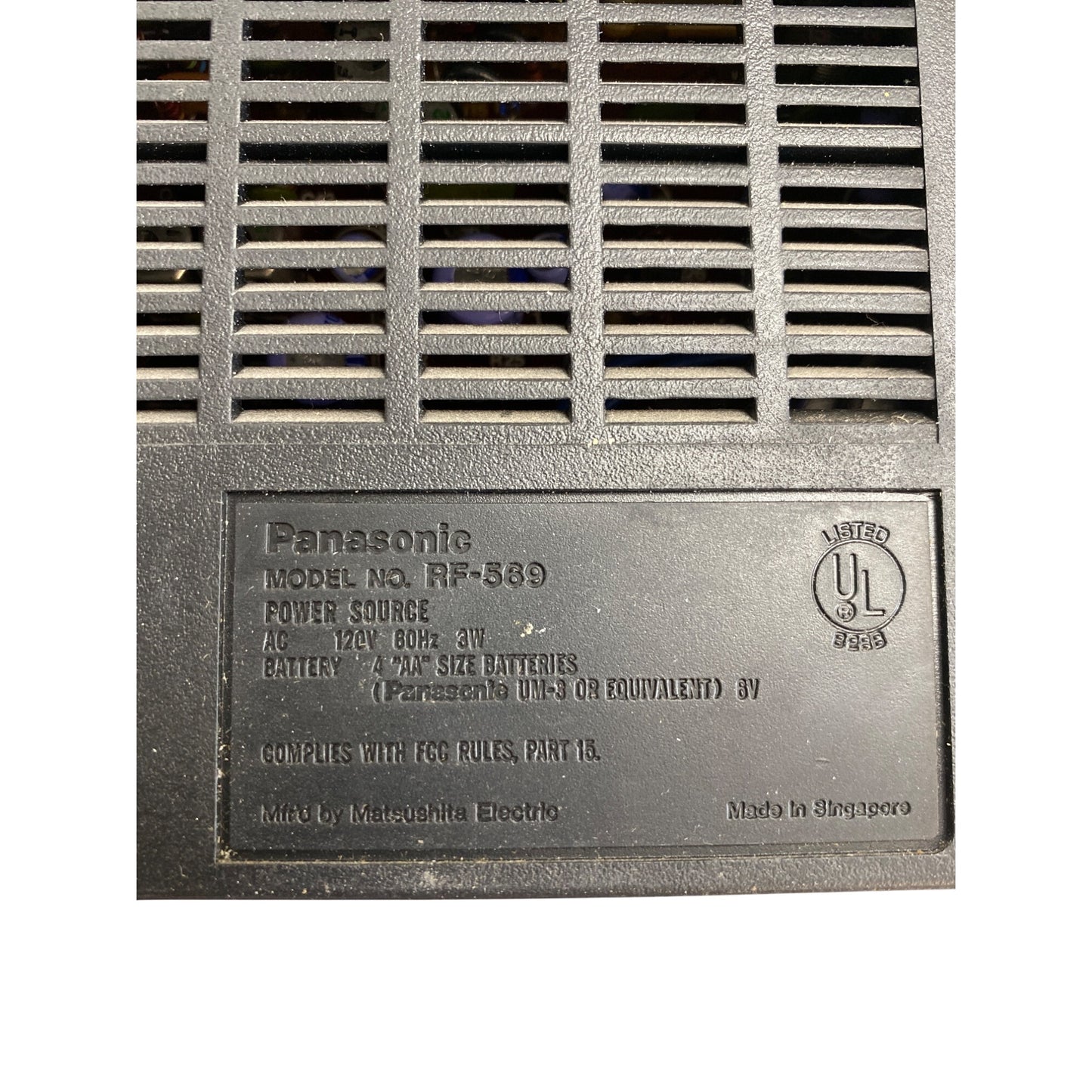 Vintage Panasonic RF-589 AM/FM 2 Band Radio Parts Only