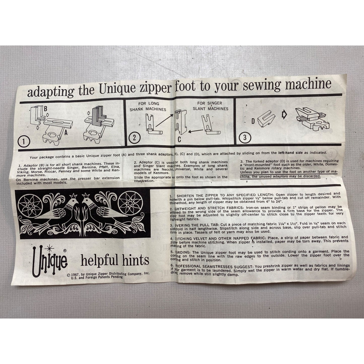 Vintage Sew-Gem Rotary Buttonhole Attachment Original Box & Manuals