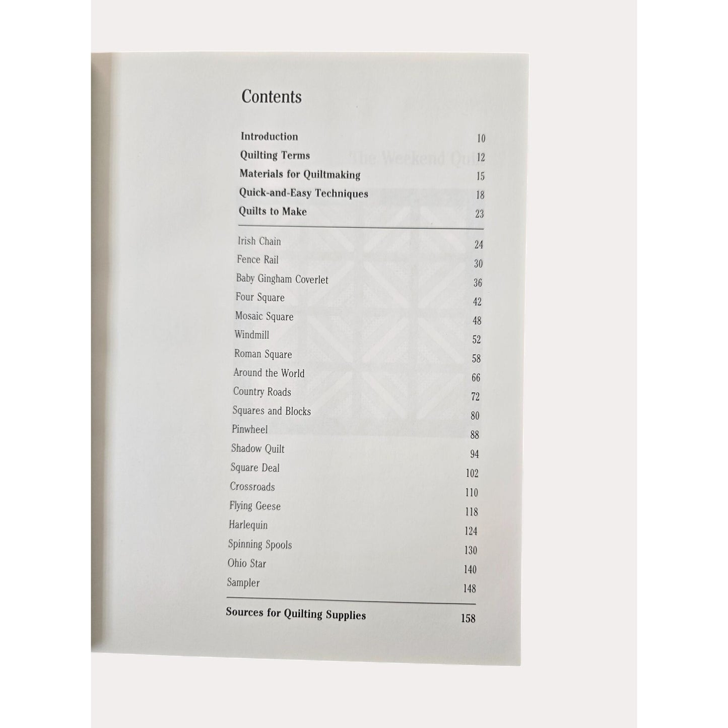 The Weekend Quilt Book By St. Martins Press Quilting Techniques & Patterns Hardcover