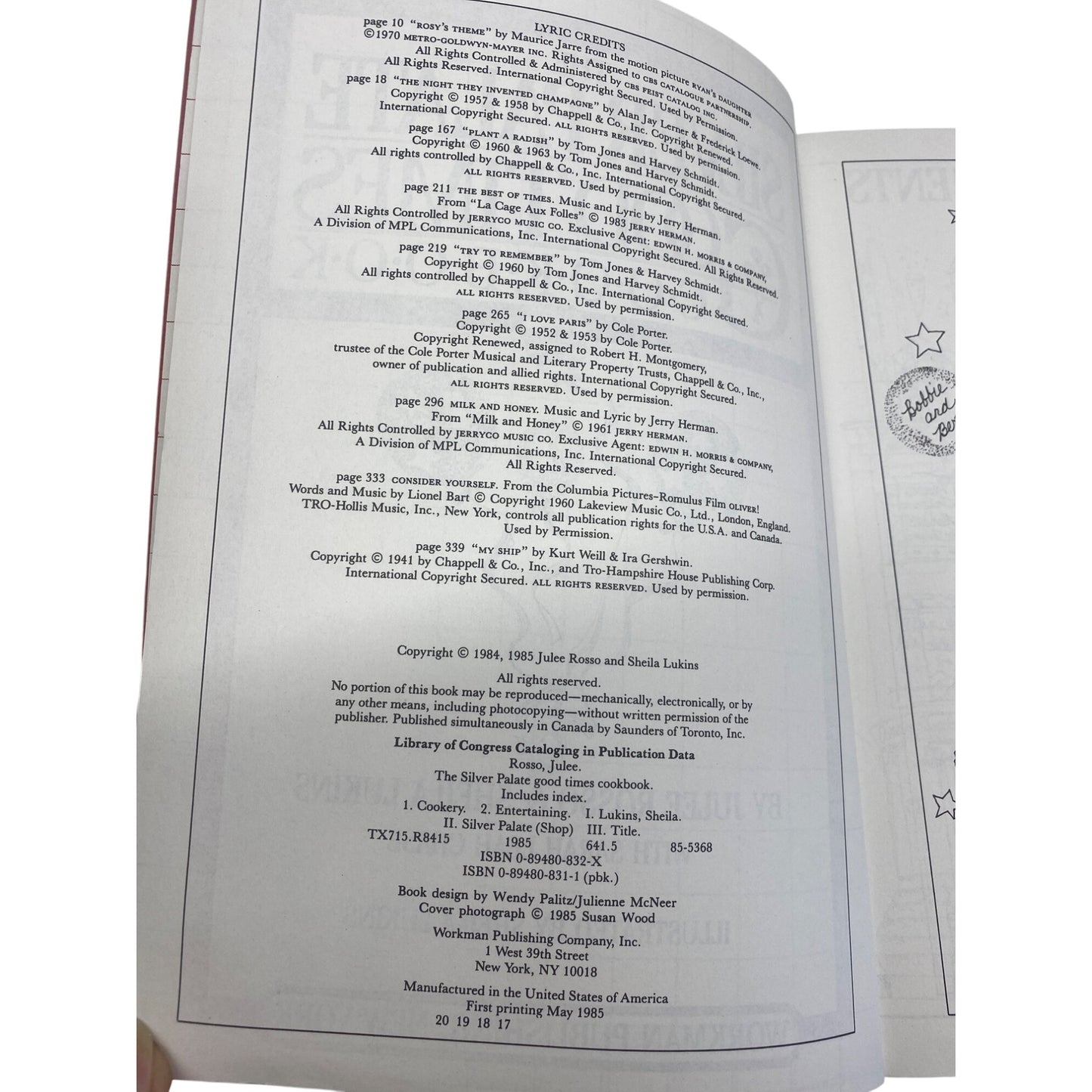 The Silver Palate Good Times Cookbook By Julee Rosso & Sheila Lukins