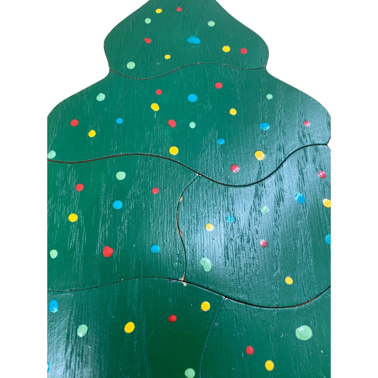 Handcrafted Wooden Christmas Tree Puzzle