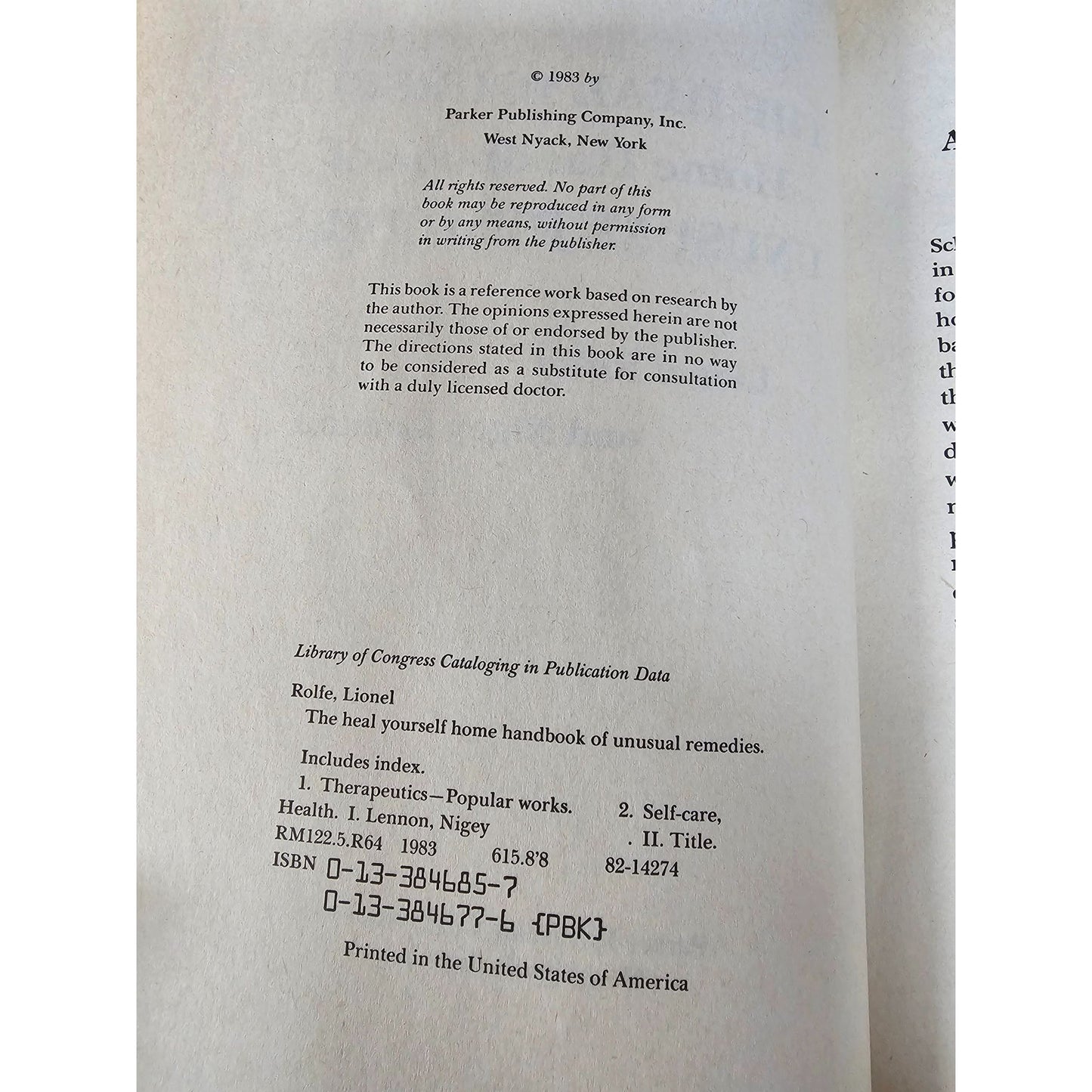 The Heal Yourself Home Handbook Of Unusual Remedies By Lionel Rolfe & Nigey Lennon