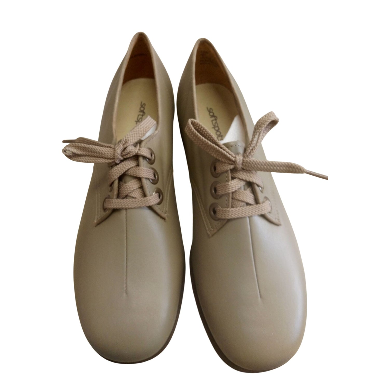 Softspots Beige Lace-Up Comfort Shoes Size 10W