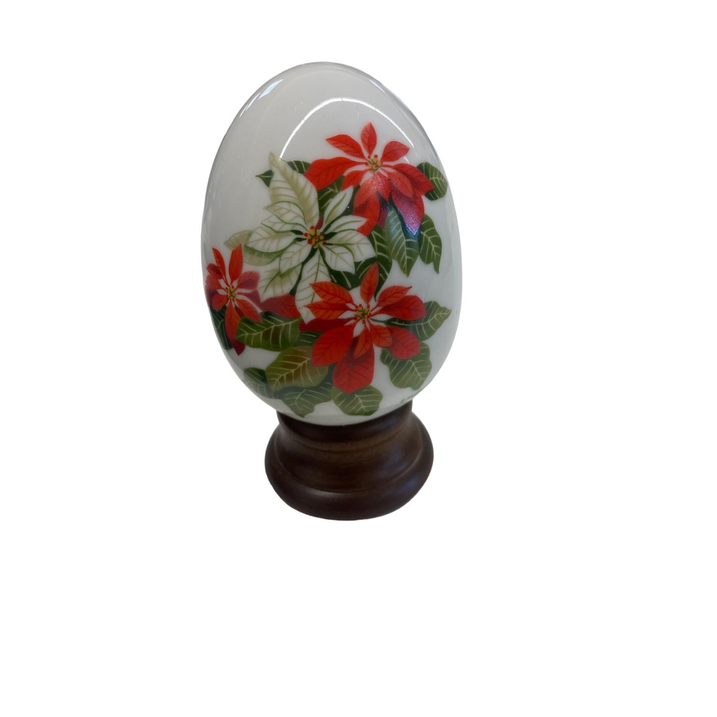 Avon Porcelain Egg Collection "Winters Treasure" With Stand
