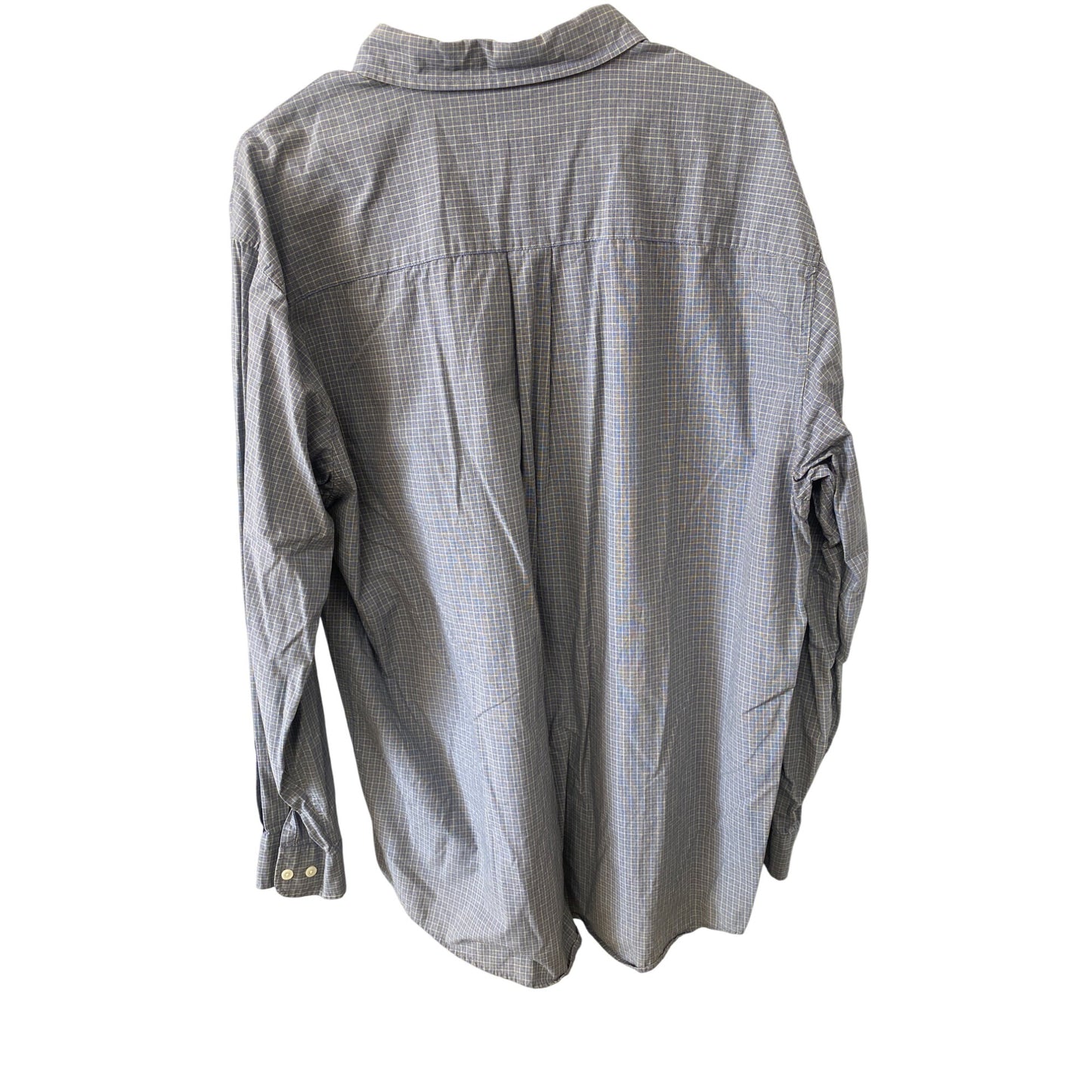 Structure Mens XL Plaid Button-Down Long Sleeve Dress Shirt