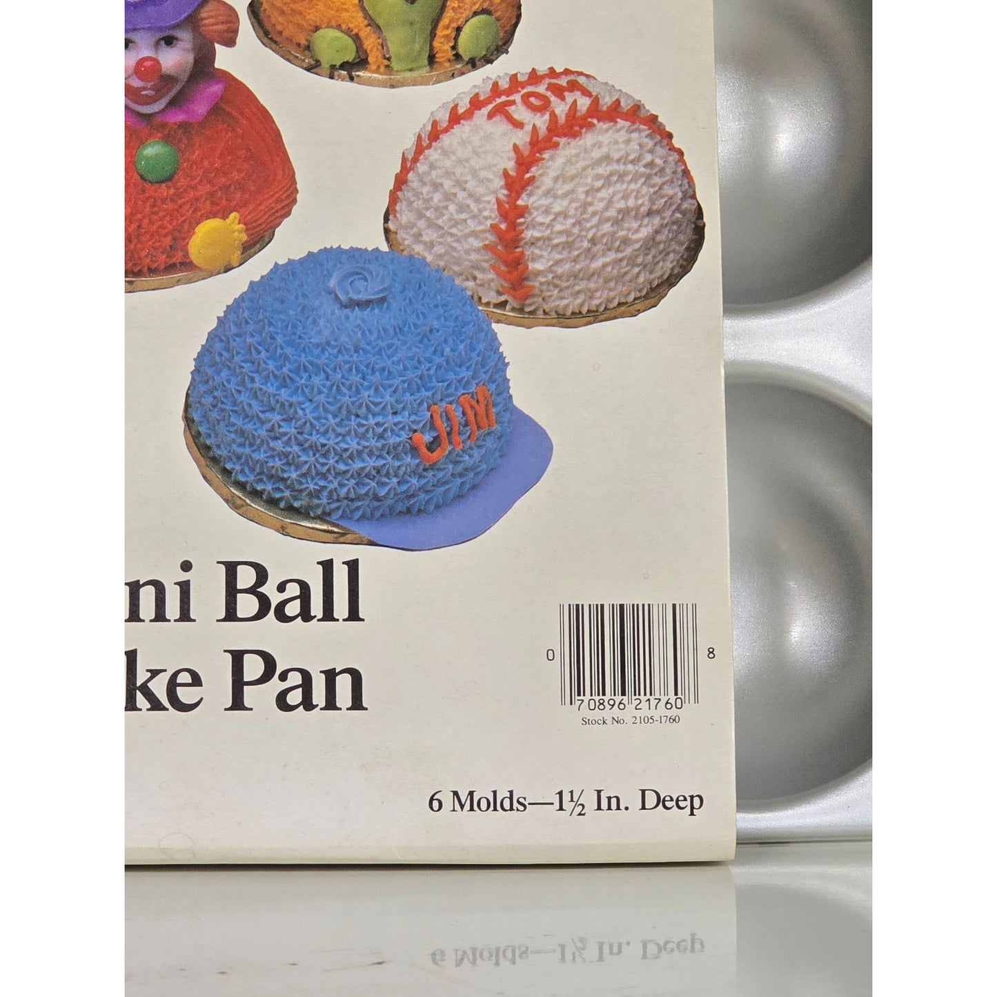 Wilton 1985 Mini Ball Cake Pan 6 Molds 1.5" Deep Aluminum Baking Tool