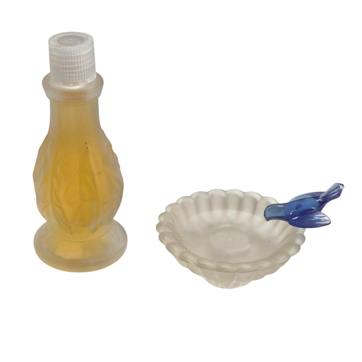 Avon Sweet Honesty Cologne Bottle Bluebird Bird Bath Lid