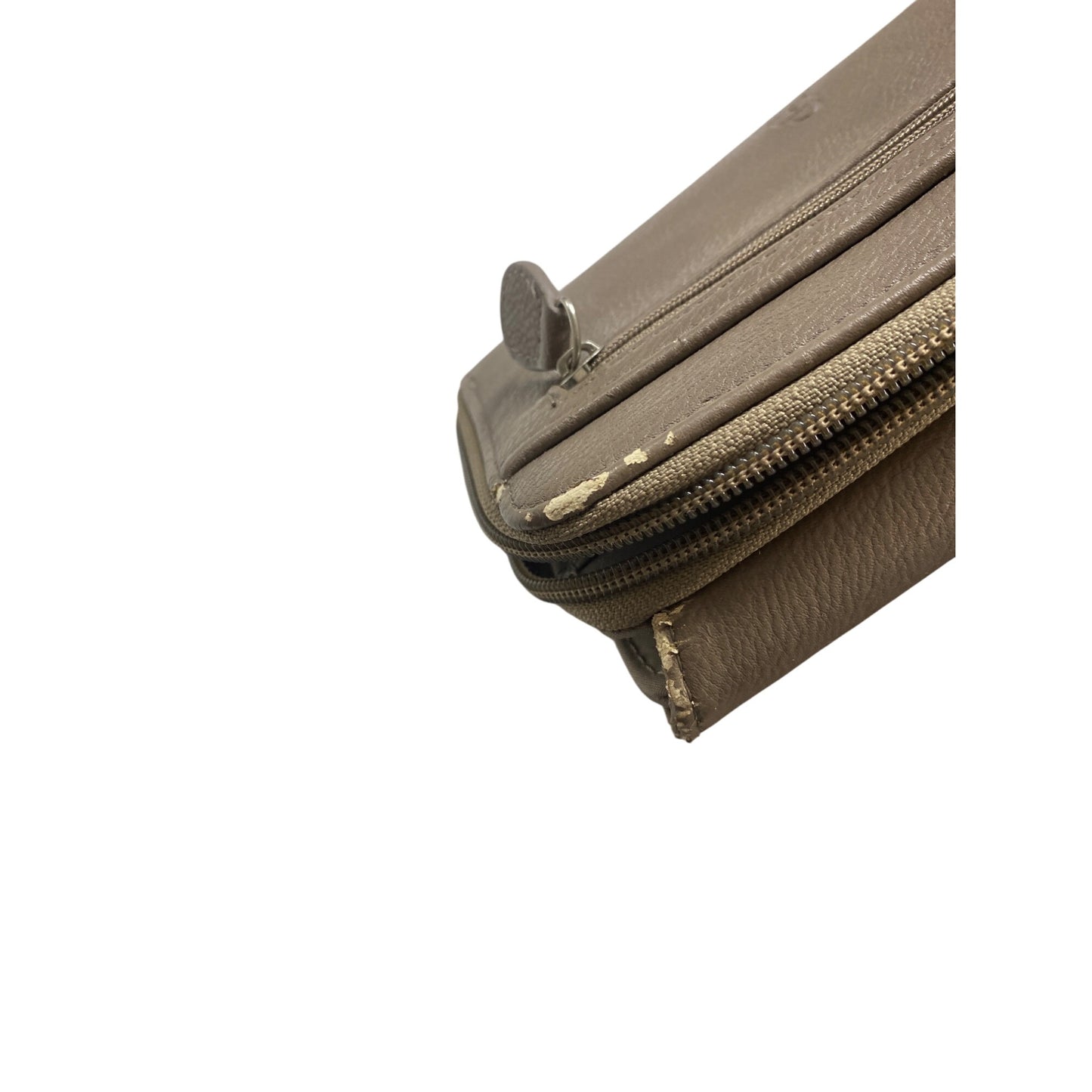 Fossil Brown Leather RFID Bifold Wallet With Zip Pockets & Key Ring For Women