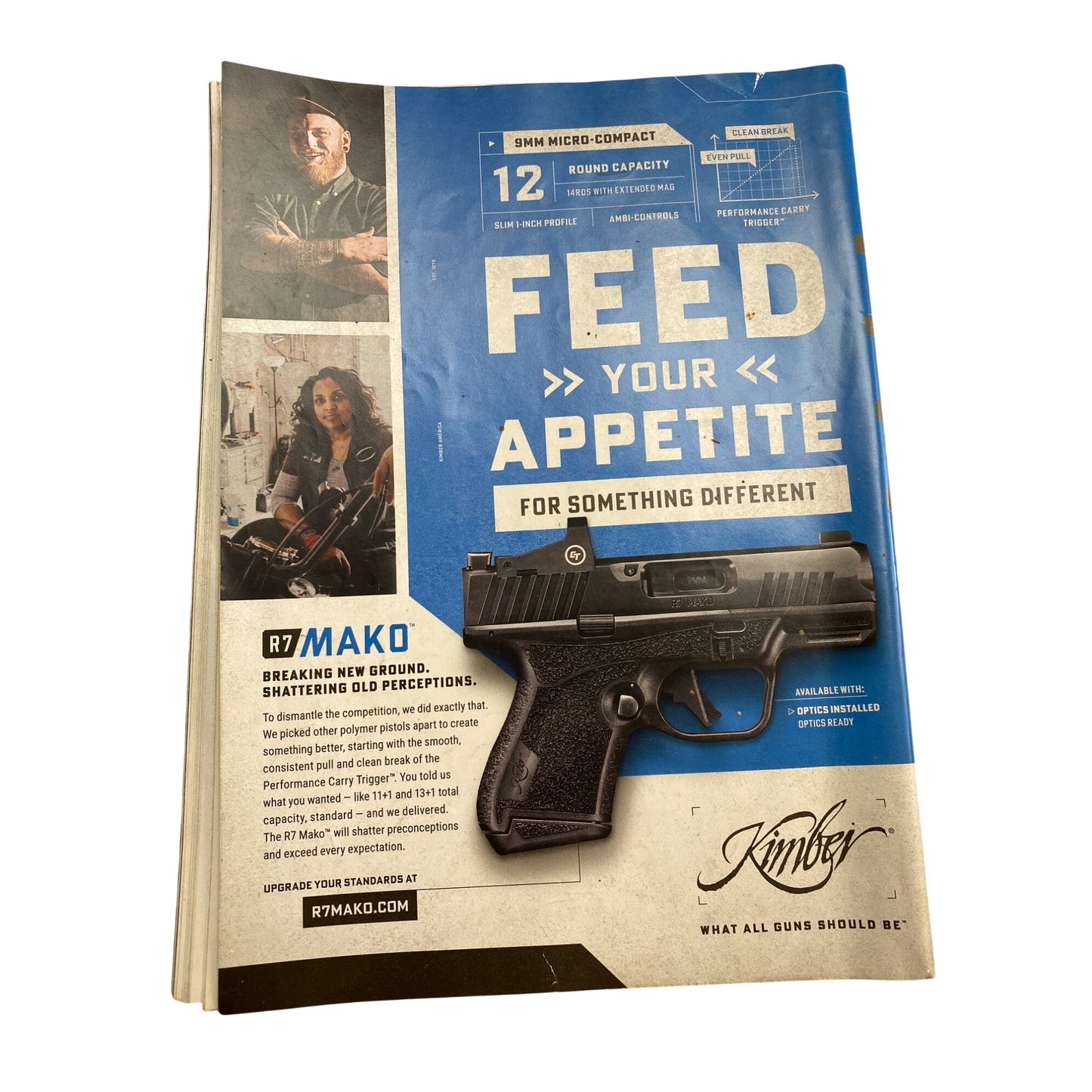 Guns & Ammo February 2022 Magazine Featuring Slim EDC Savage Stance & Ruger Marlin With Expert Laser Marksman System Ad