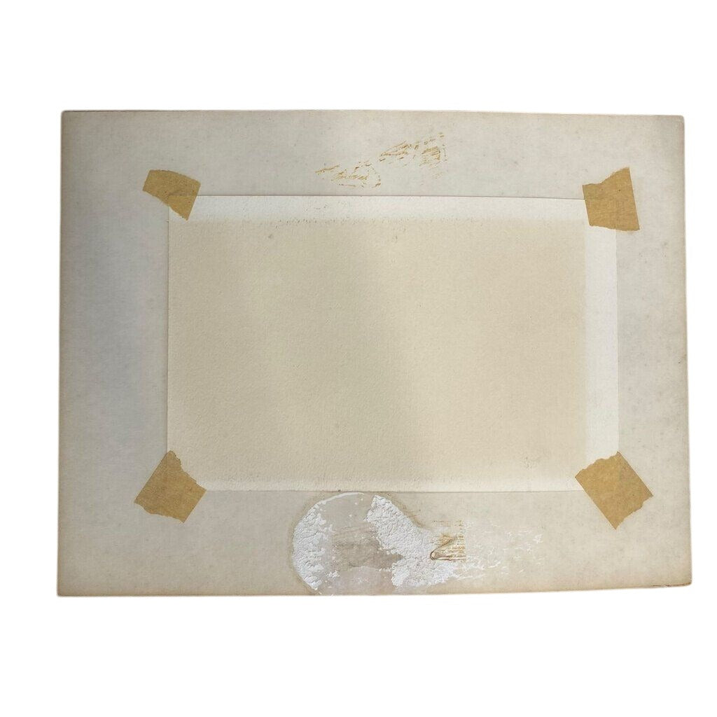 Vintage Watercolor Print J.C. Hussey 1972 Winter Scenes Children Playing Snow Sled Art Set 4