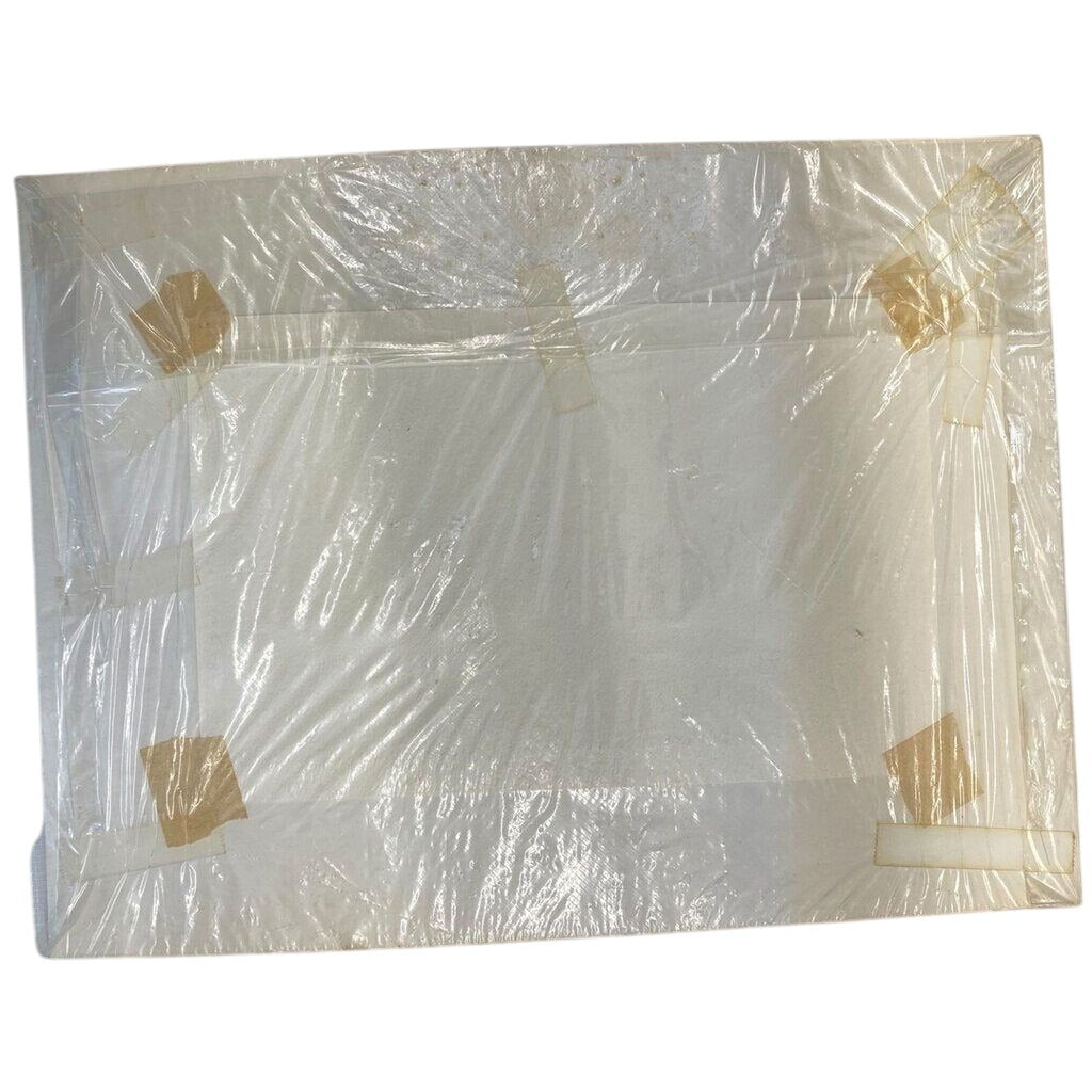 Vintage Watercolor Print J.C. Hussey 1972 Winter Scenes Children Playing Snow Sled Art Set 4