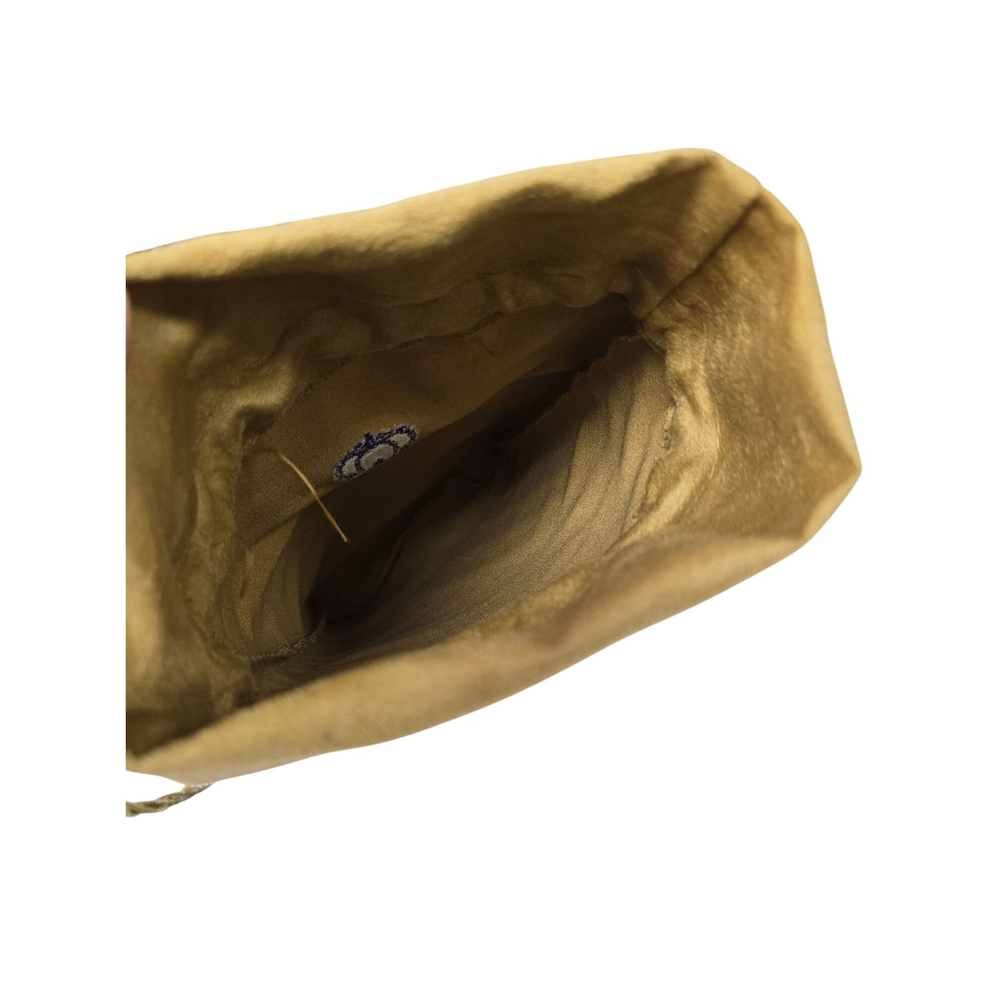 Crown Royal Tan Suede Drawstring Pouch Bag