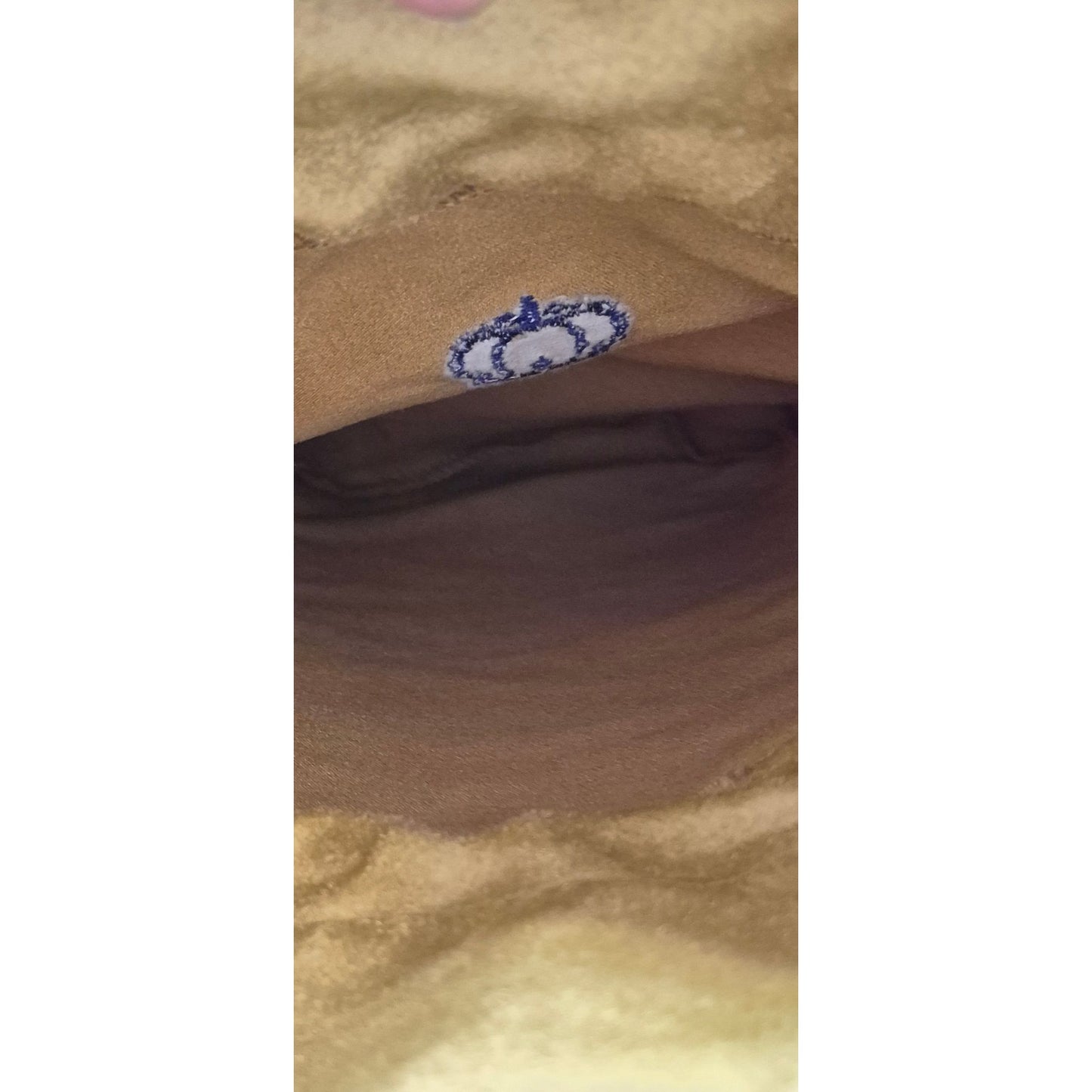 Crown Royal Tan Suede Drawstring Pouch Bag