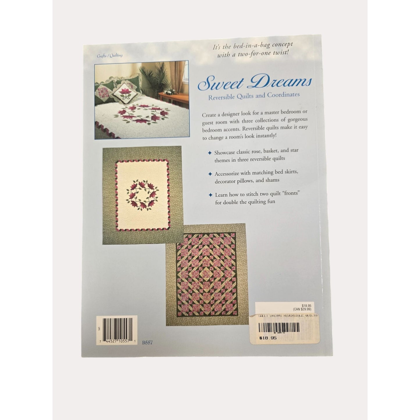 Sweet Dreams Quilting Book By Pamela Lindquist Reversible Quilts & Coordinates Instructional Patterns Hardcover