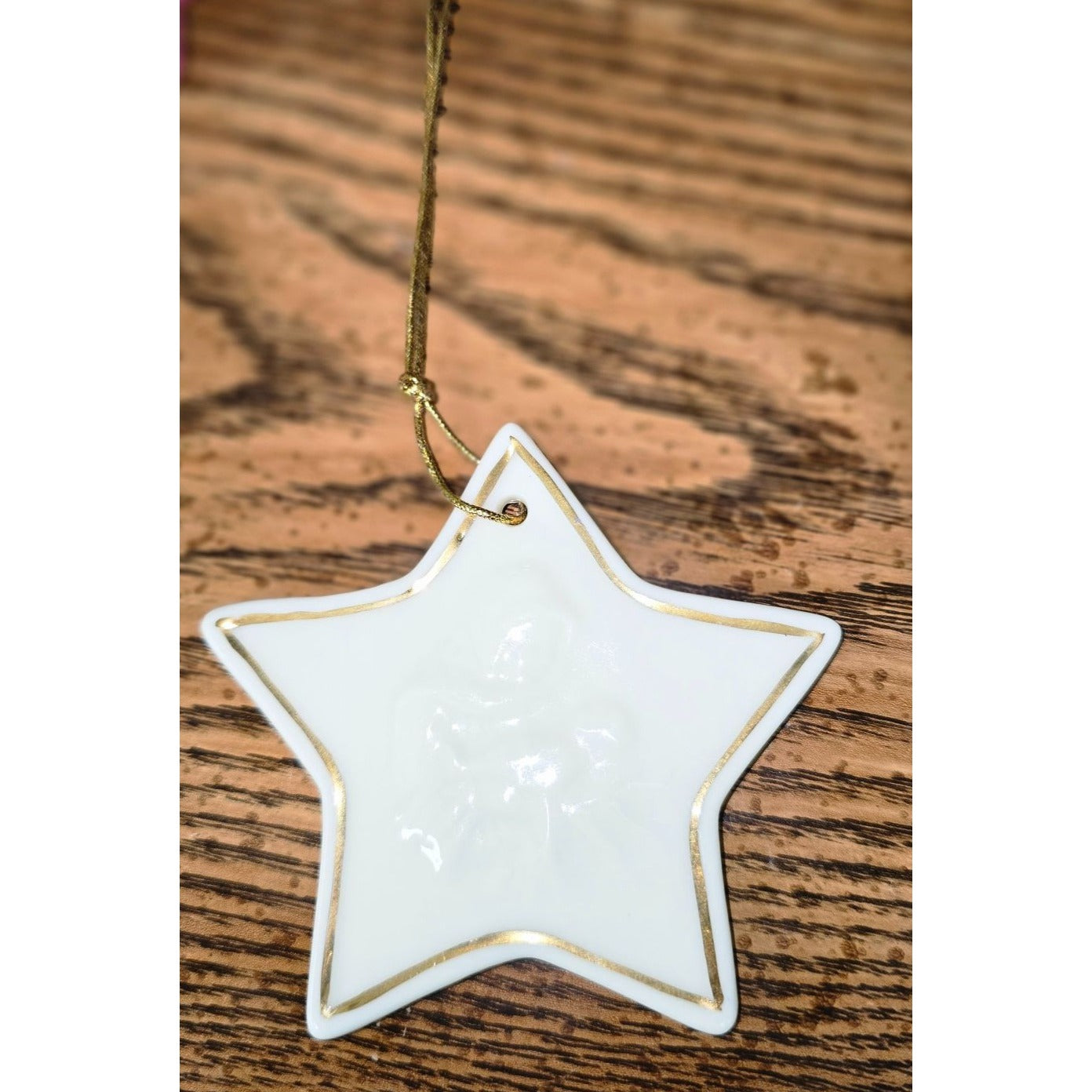 Porcelain Star Ornament With Madonna & Child Design By Autom