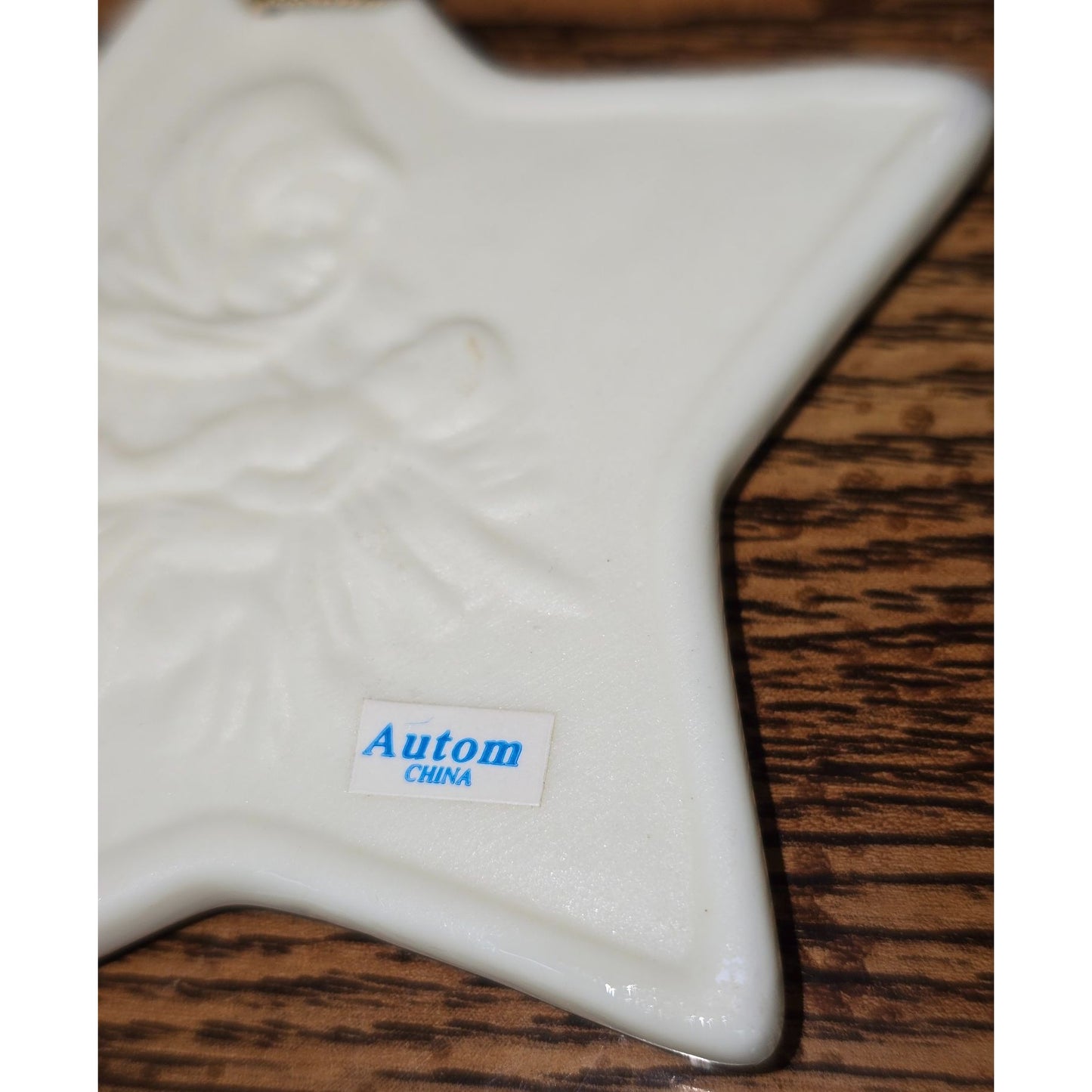 Porcelain Star Ornament With Madonna & Child Design By Autom