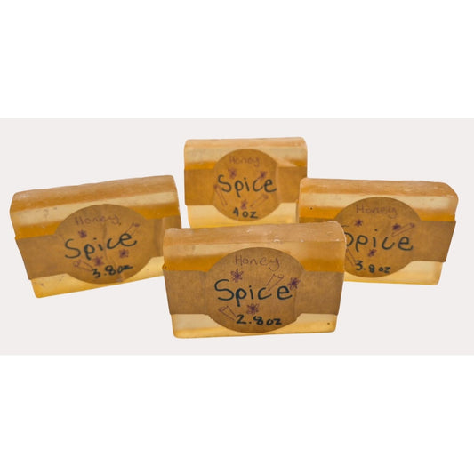 Handmade Honey Spice Scented Glycerin Soap Bars Lot 4 Gift Giving