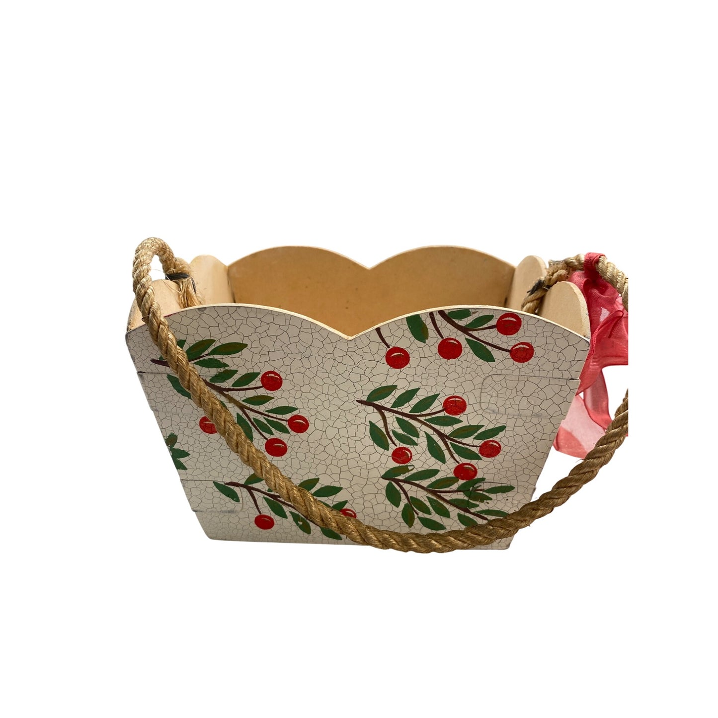 Decorative Reindeer Candle Holder & Sleigh Basket Set