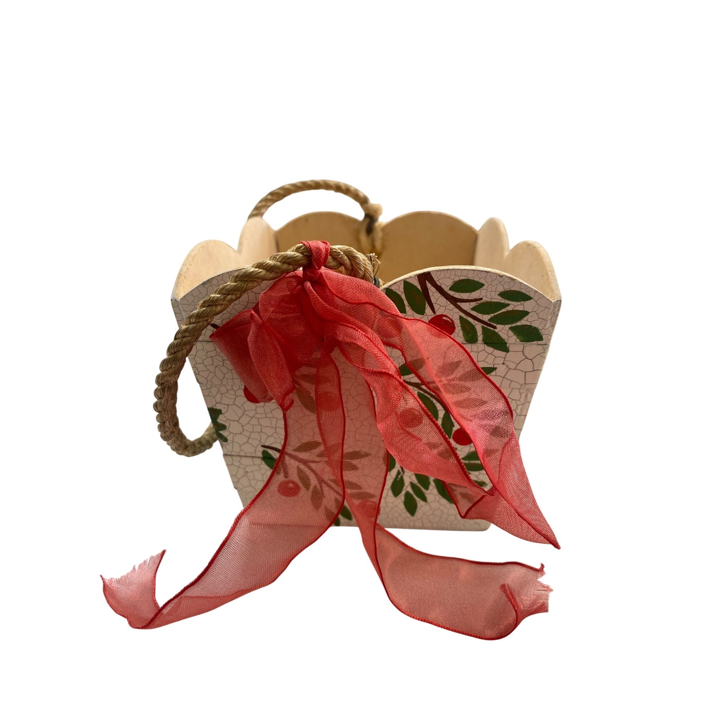 Decorative Reindeer Candle Holder & Sleigh Basket Set