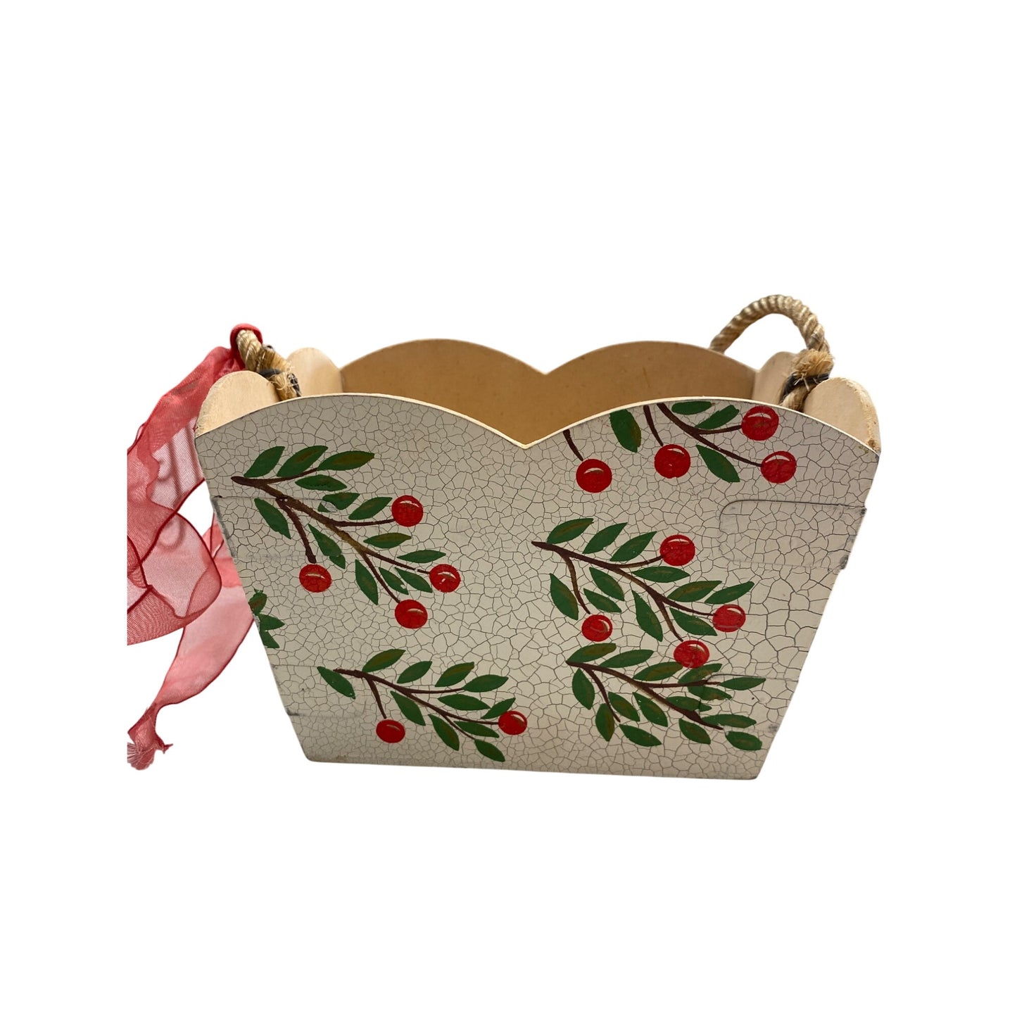 Decorative Reindeer Candle Holder & Sleigh Basket Set