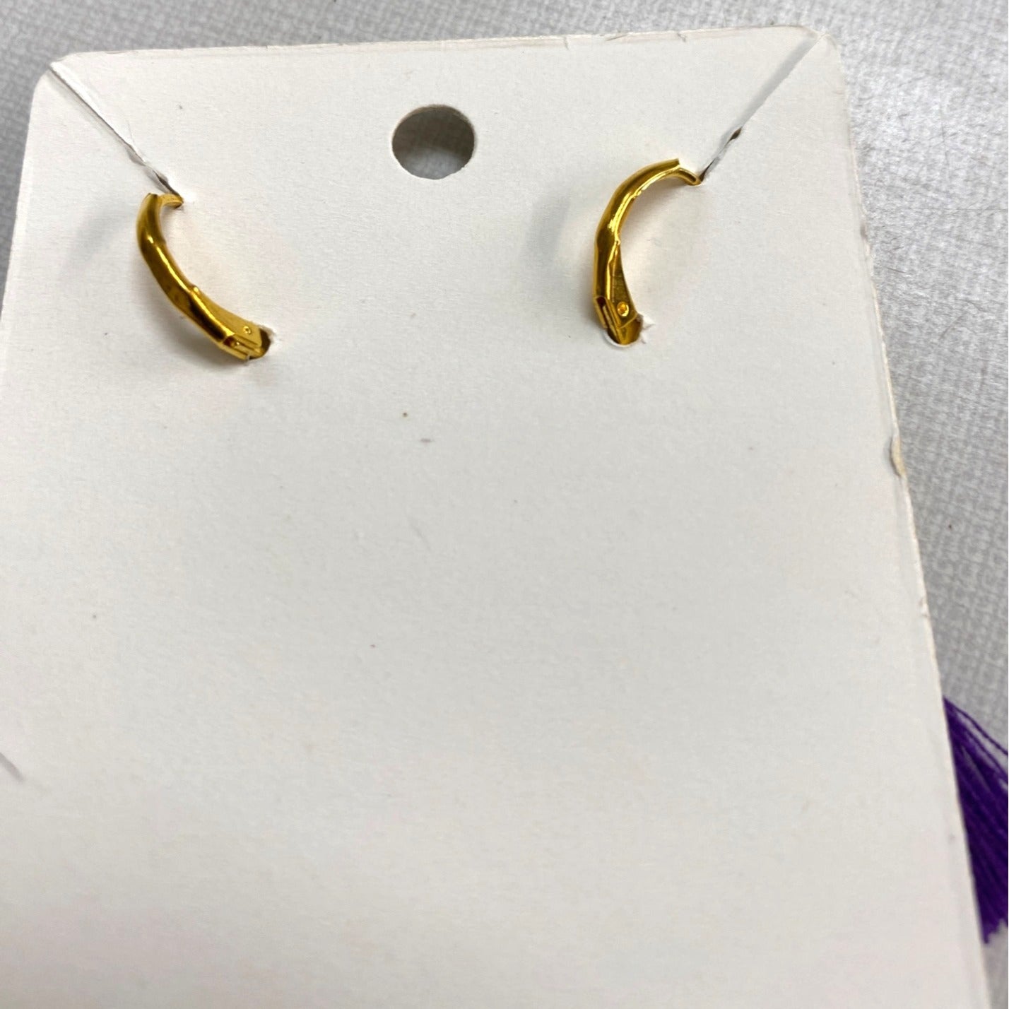 New Handmade Fan Tassel Earrings Gold Boho Jewelry Plum Purple Thread