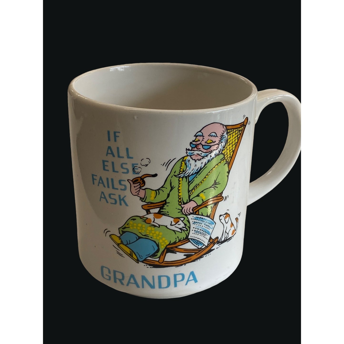 Vintage "If All Else Fails Ask Grandpa" Ceramic Mug Made In Japan